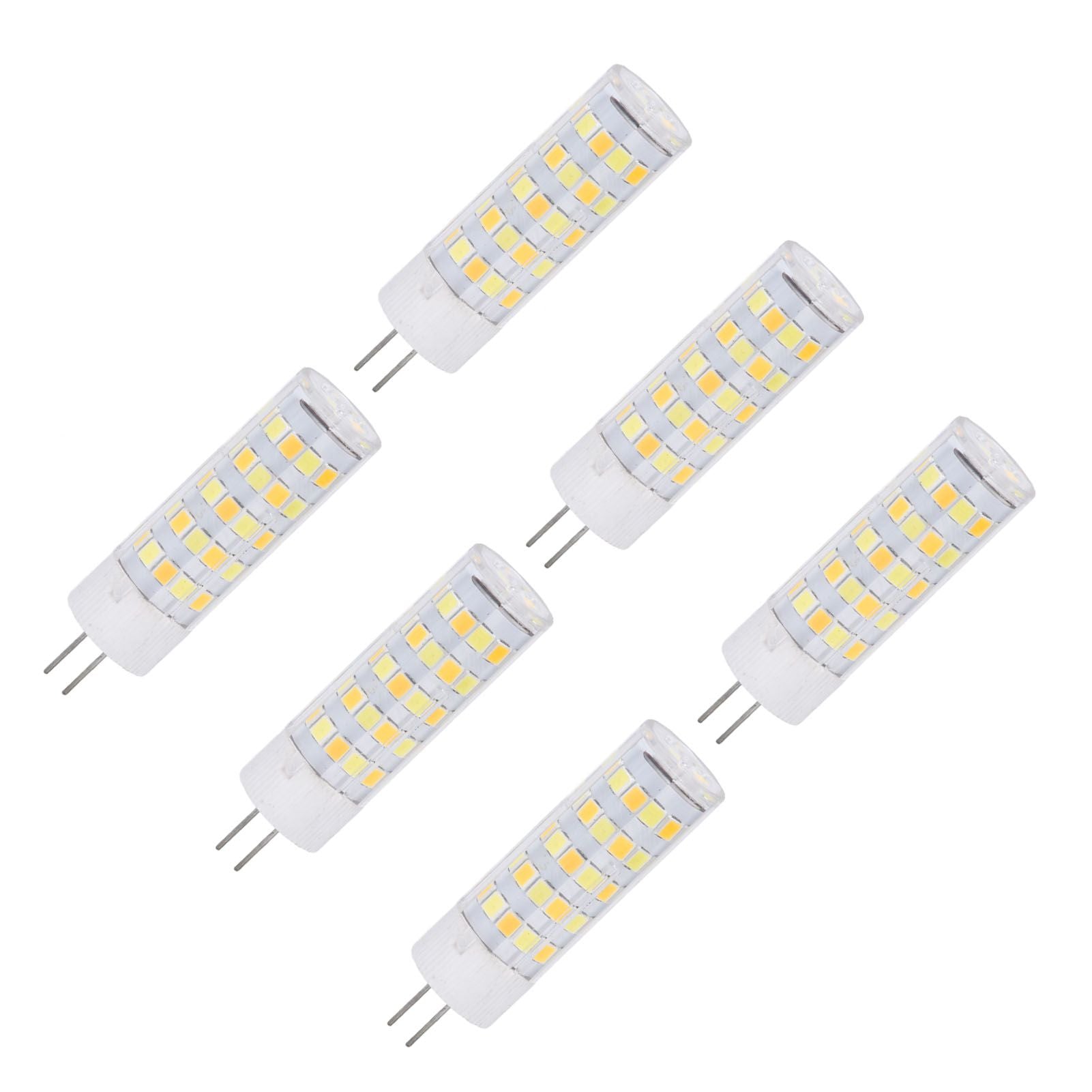 6PCS G4 Light Bulb 3 Light Color 220V Small Ceiling Lamp Bulb Wall Lamp Bulb for Home OfficeG4 7W 64LED