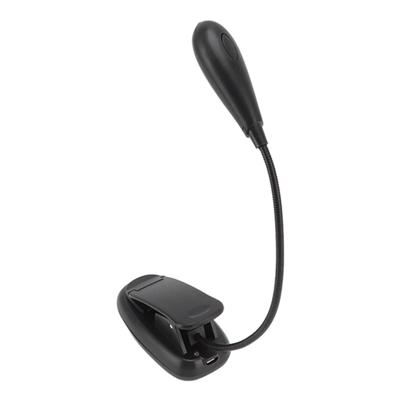 Clip On Light Black 9 Level 7 Lamps Foldable Flexible Gooseneck USB Rechargeable LED Clip Table Reading Lamp