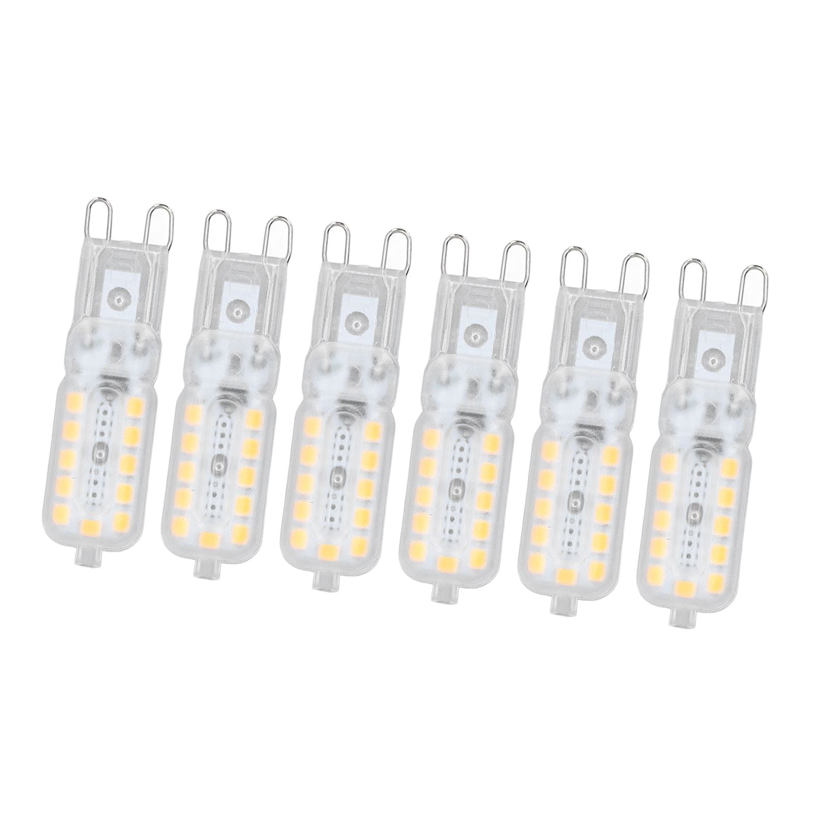 6pcs G9 LED Bulb 5W Transparent Cover 22LED Dimmable G9 Light Bulb for Ceiling Light Wall Light Table Light Natural White 220-240V