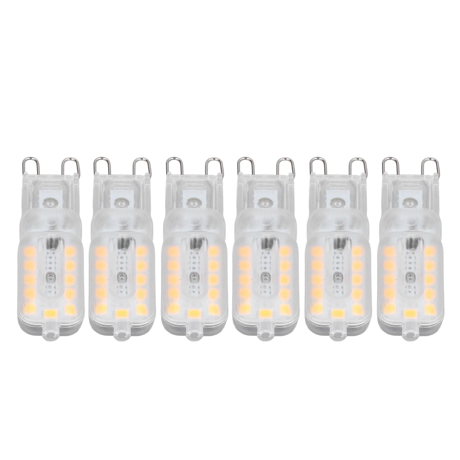 6pcs G9 LED Bulb 5W Transparent Cover 22LED Dimmable G9 Light Bulb for Ceiling Light Wall Light Table Light Natural White 220-240V
