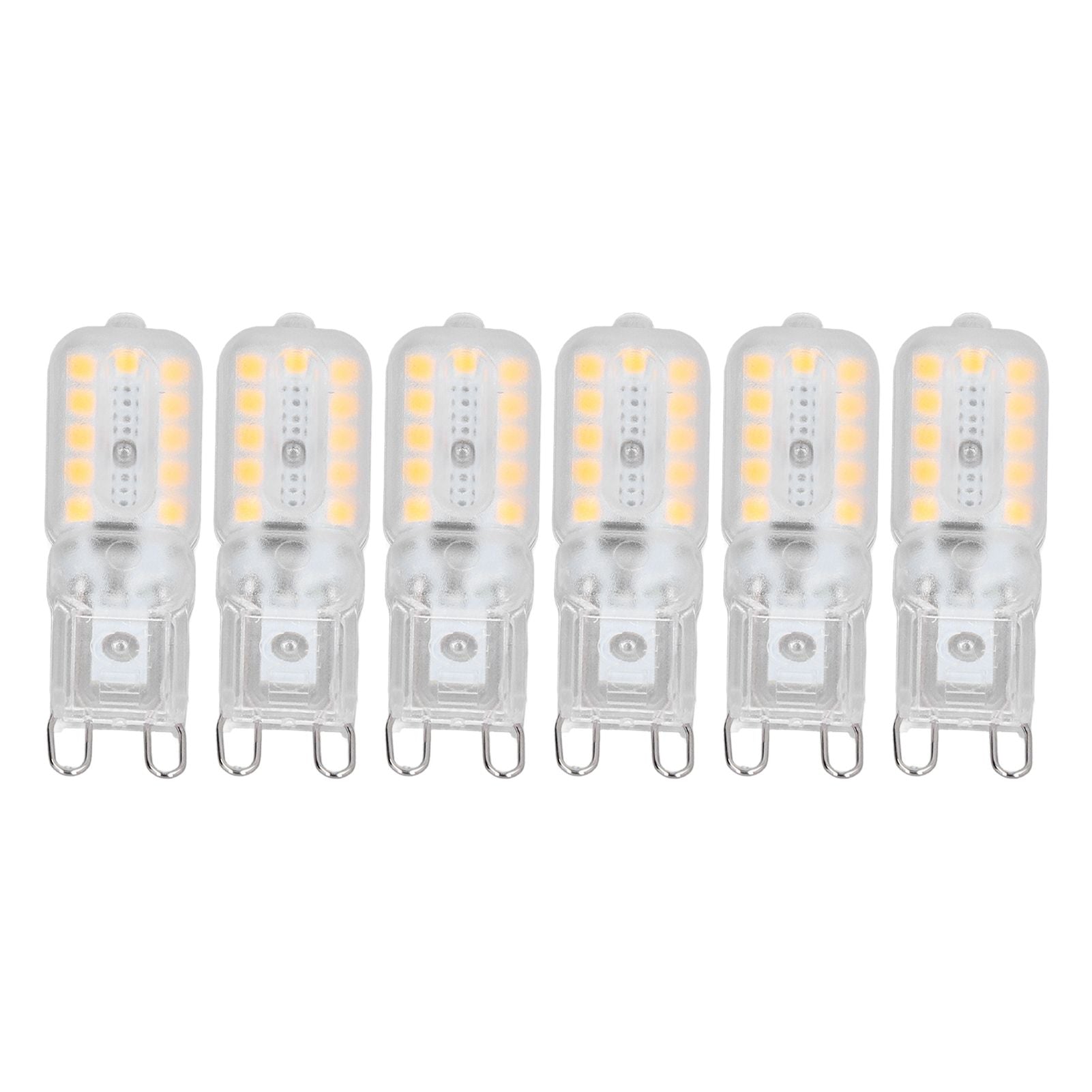 6pcs G9 LED Bulb 5W Transparent Cover 22LED Dimmable G9 Light Bulb for Ceiling Light Wall Light Table Light Natural White 220-240V