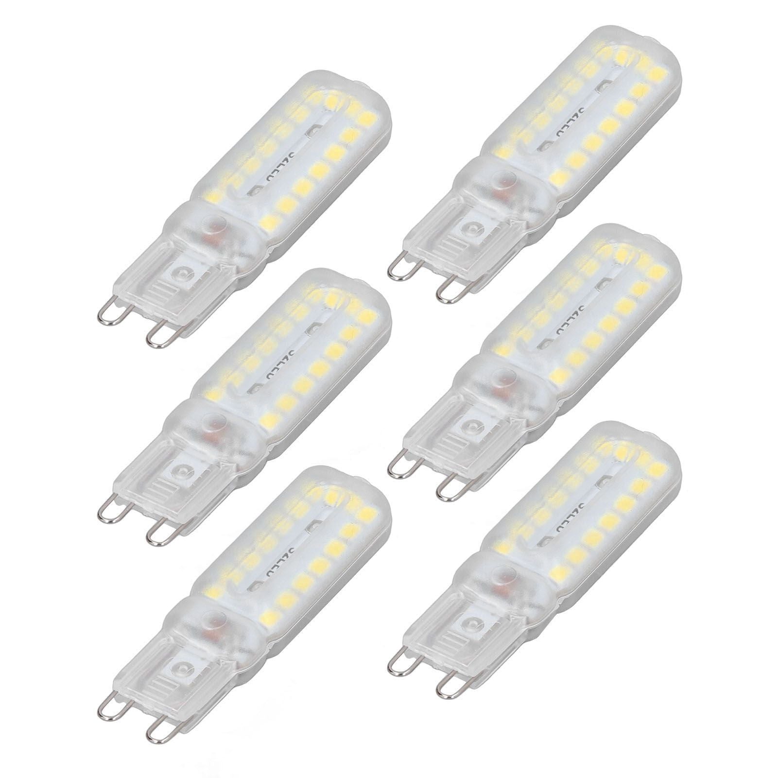 6pcs G9 LED Bulbs 7W Dimmable 360° Illumination Replacement Light Bulb for Wall Desk Cabinet Lamp Natural White 110-140V