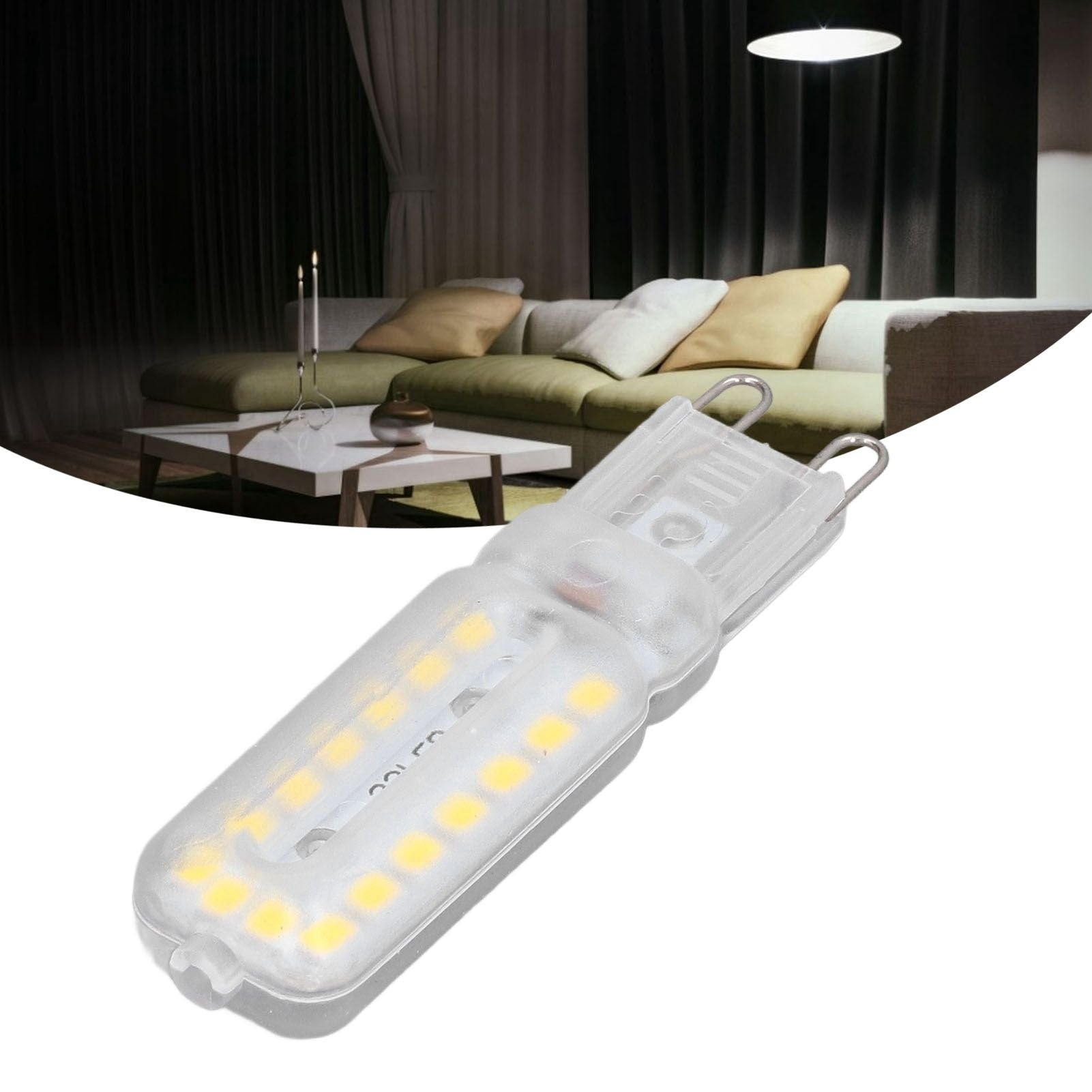 6pcs G9 LED Bulbs 7W Dimmable 360° Illumination Replacement Light Bulb for Wall Desk Cabinet Lamp Natural White 110-140V
