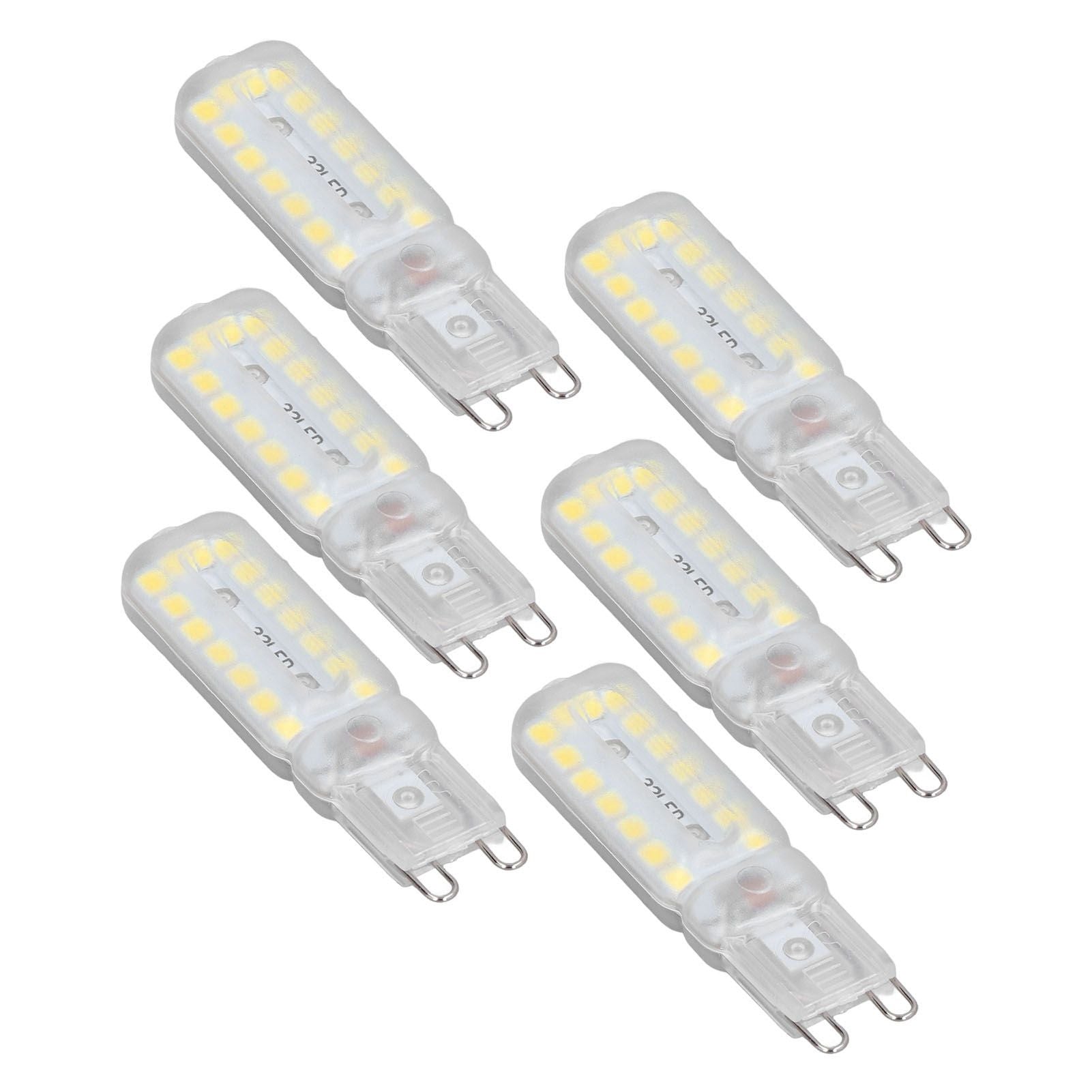 6pcs G9 LED Bulbs 7W Dimmable 360° Illumination Replacement Light Bulb for Wall Desk Cabinet Lamp Natural White 220-240V