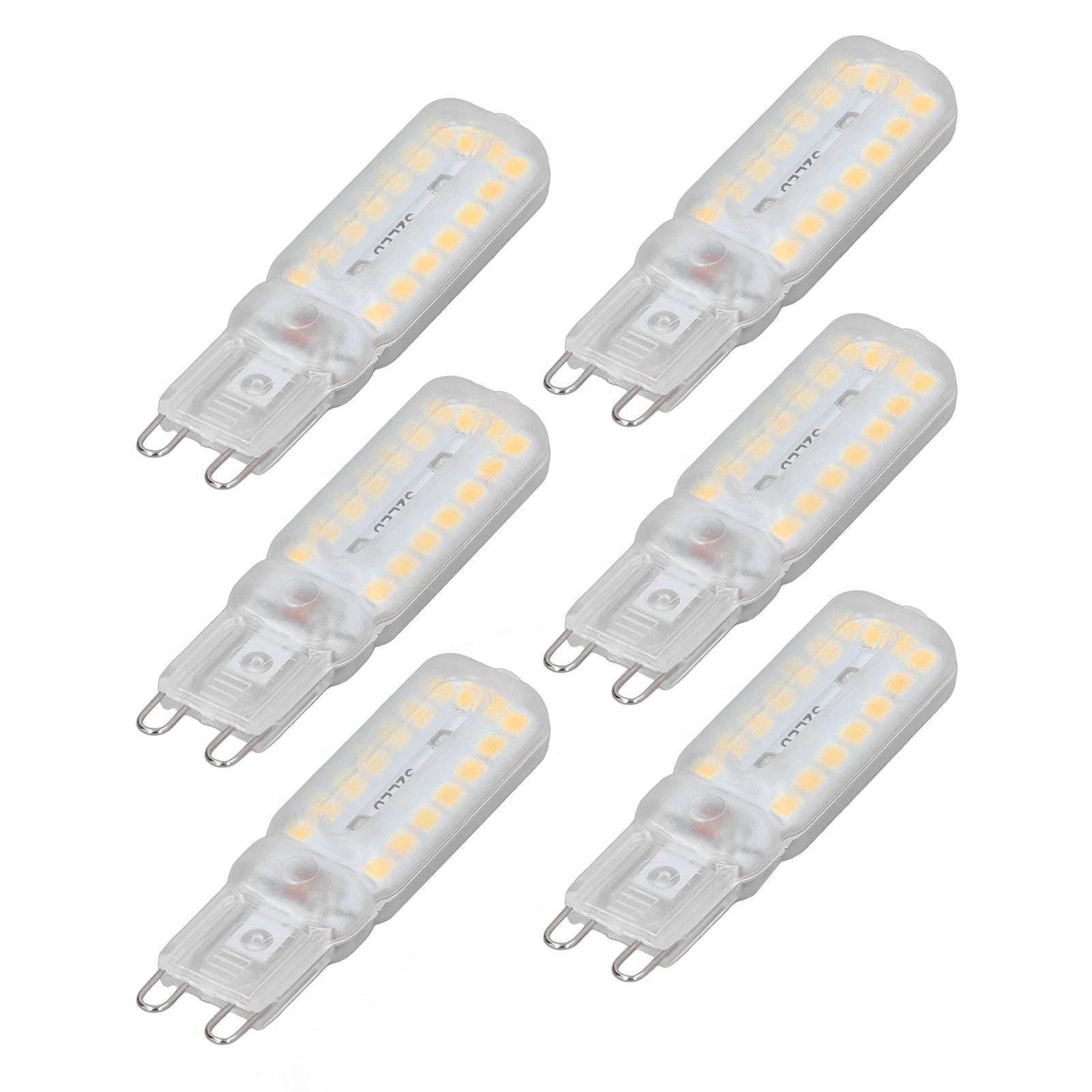 6pcs G9 LED Bulbs 7W Dimmable 360° Illumination Replacement Light Bulb for Wall Desk Cabinet Lamp Warm White 110-140V
