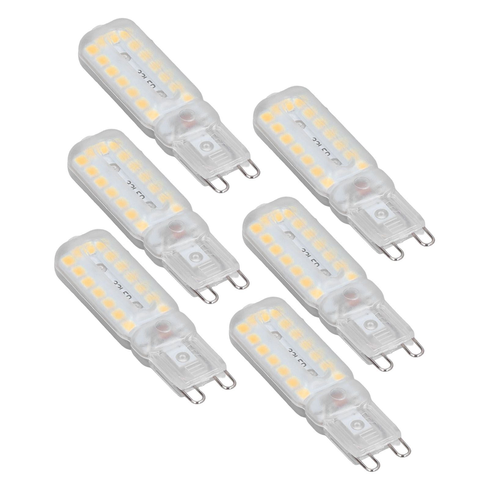 6pcs G9 LED Bulbs 7W Dimmable 360° Illumination Replacement Light Bulb for Wall Desk Cabinet Lamp Warm White 110-140V