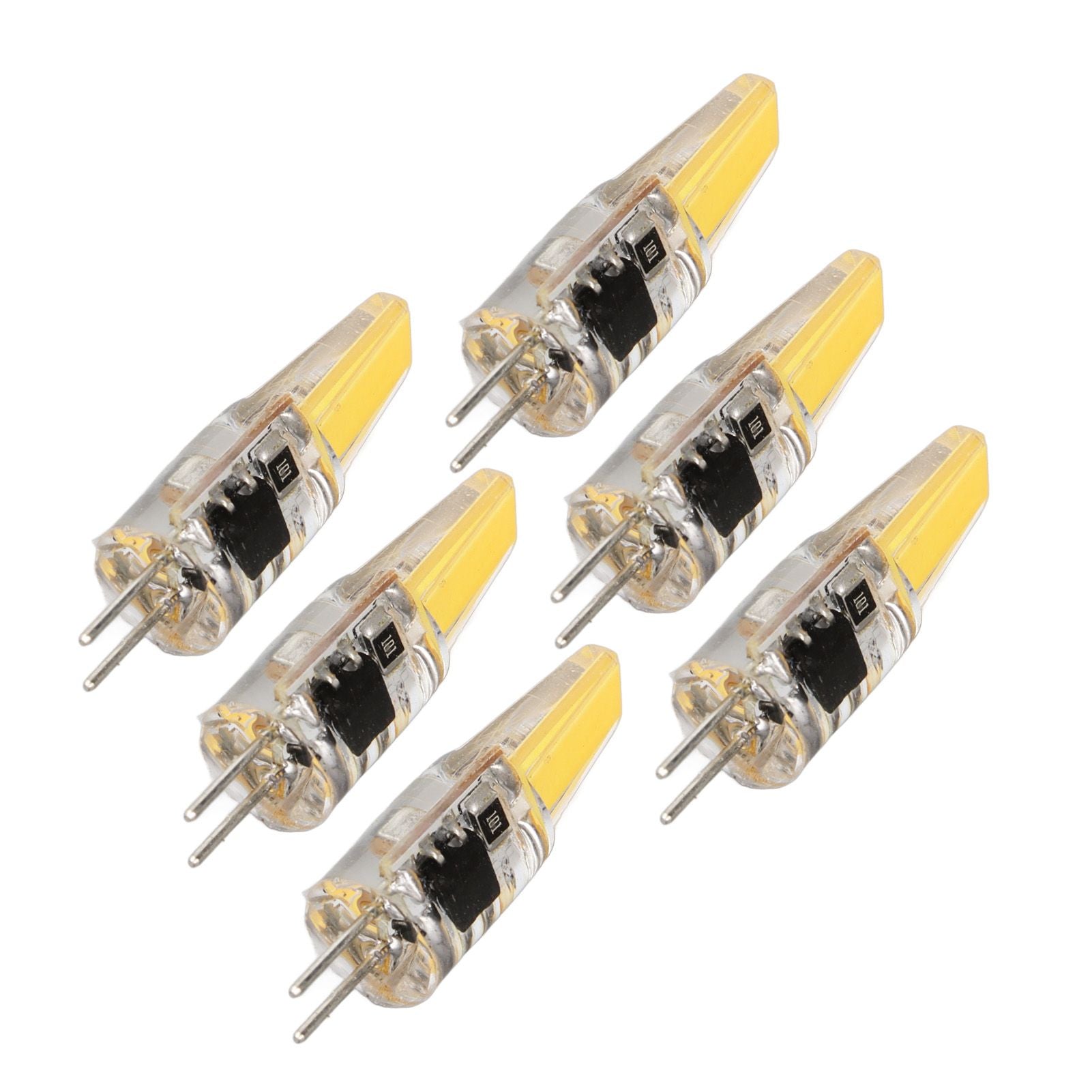 6 Pcs 6W 500LM G4 Bulb LED COB Silica Gel Energy Saving Lamp Bulb for Ceiling Lamp Wall Lamp Table Lamp 220V Warm White