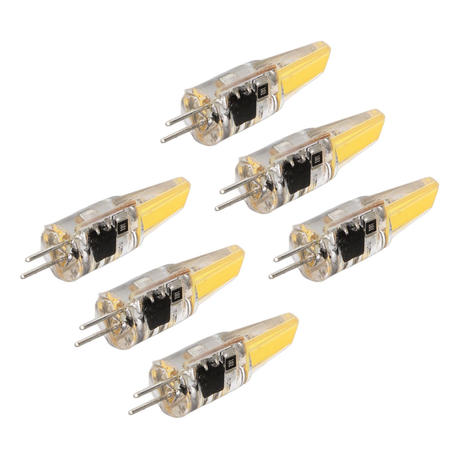 6 Pcs 6W 500LM G4 Bulb LED COB Silica Gel Energy Saving Lamp Bulb for Ceiling Lamp Wall Lamp Table Lamp 220V Warm White