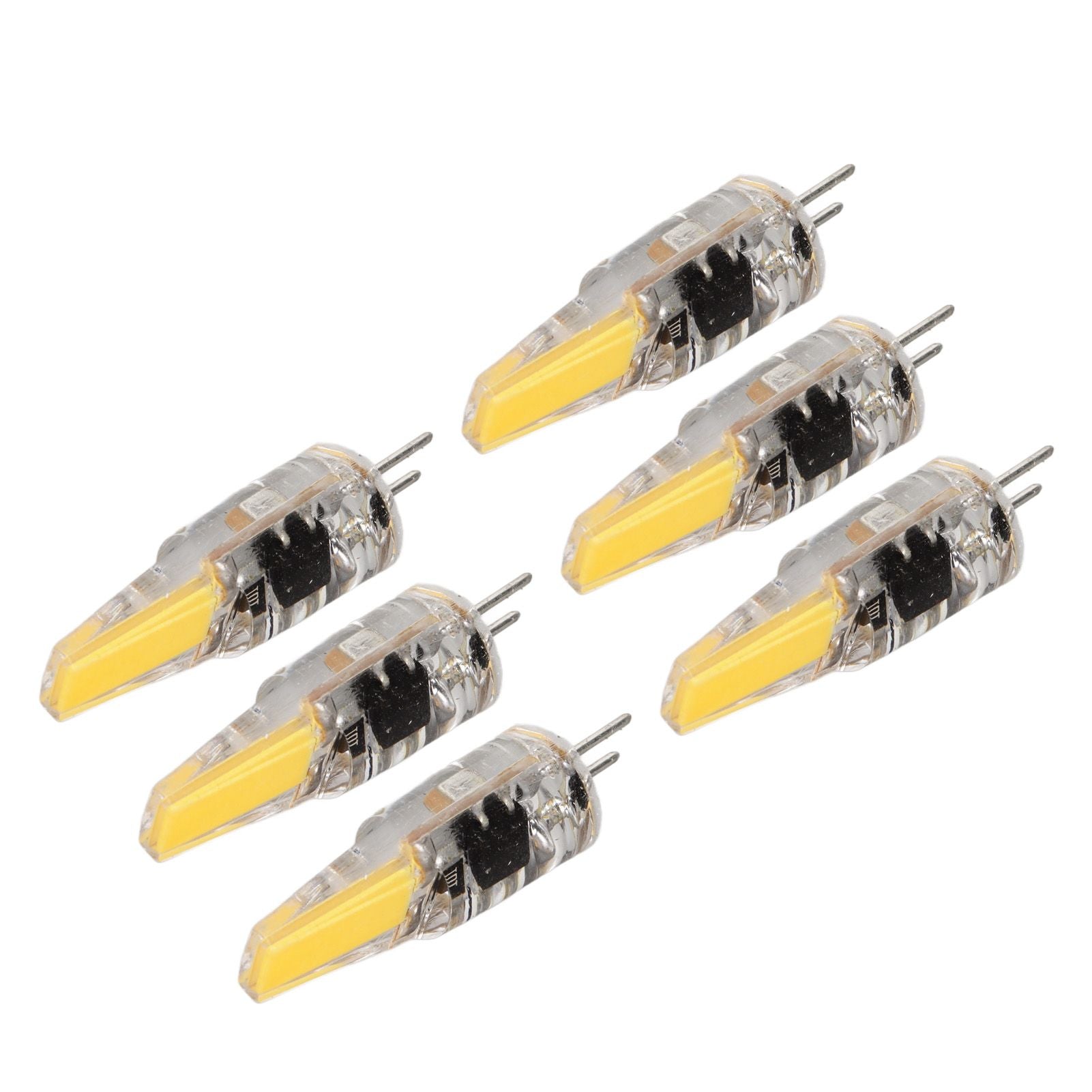 6 Pcs 6W 500LM G4 Bulb LED COB Silica Gel Energy Saving Lamp Bulb for Ceiling Lamp Wall Lamp Table Lamp 220V Warm White