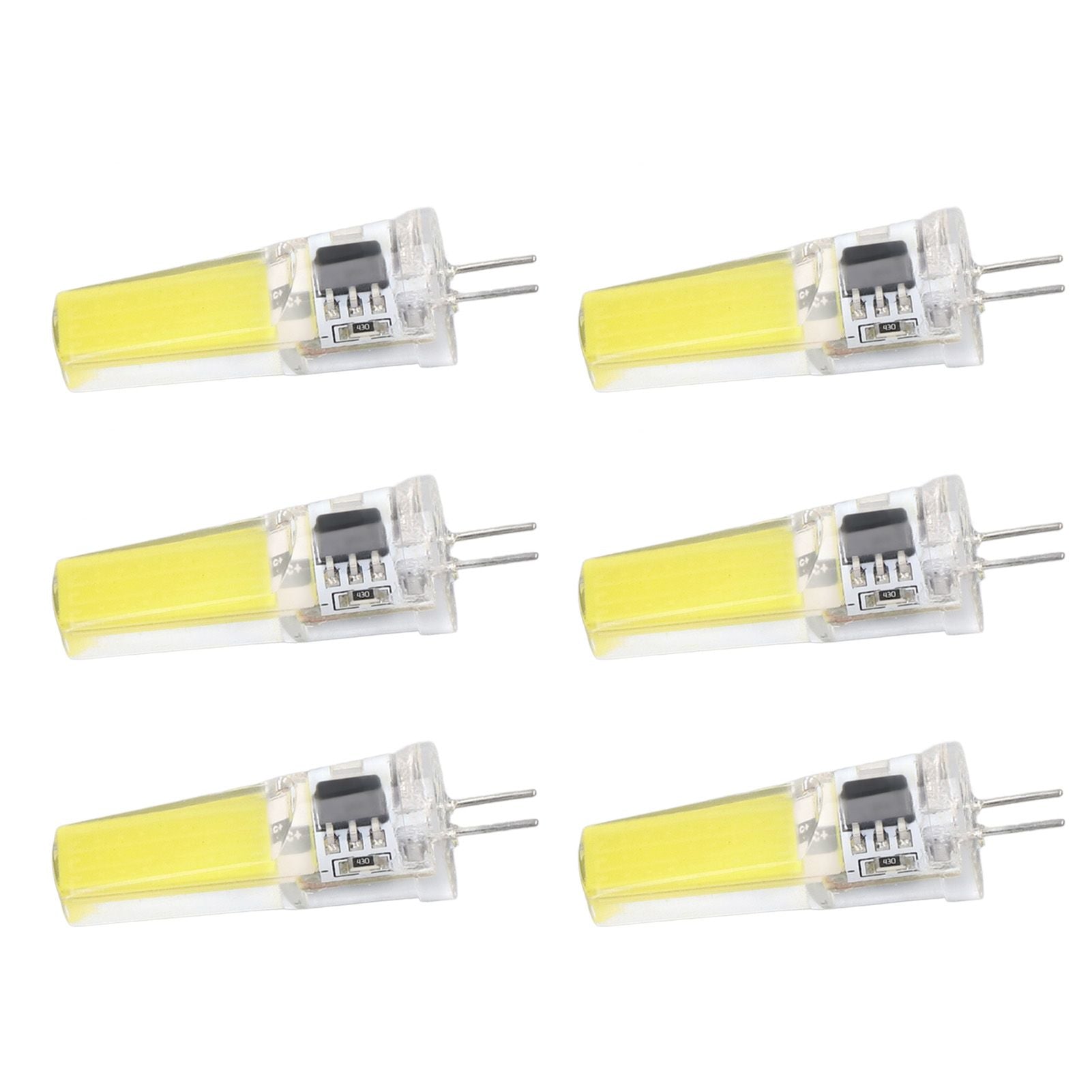 6 Pieces G4 LED Bulbs 9W Dimmable COB Lamp 500LM for Home Ceiling Landscape Chandelier Lamps 6500K White Light