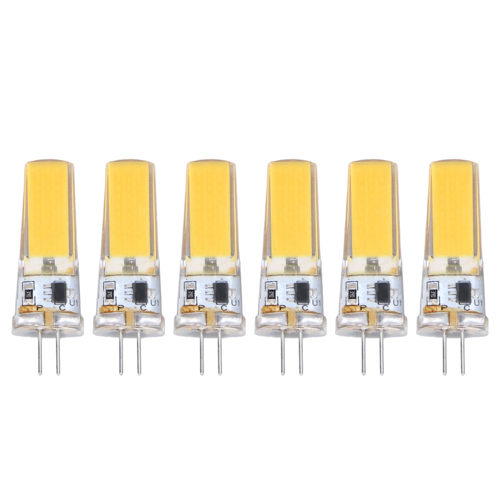 6 Pieces G4 LED Bulbs 9W Dimmable COB Lamp 500LM for Home Ceiling Landscape Chandelier Lamps 3000K Warm Light