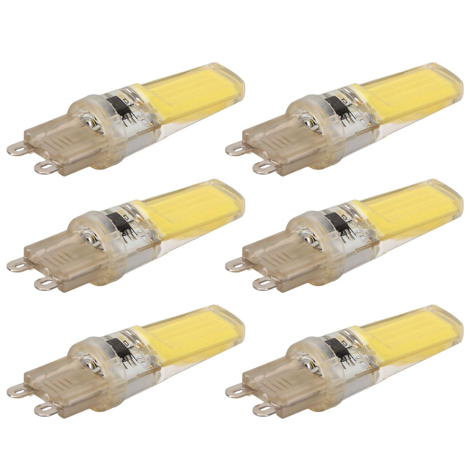 6pcs G9 LED Light Bulb COB Dimmable Professional G9 LED Bulb Replacement for Wall Lamps Table Lamps 220V White Light