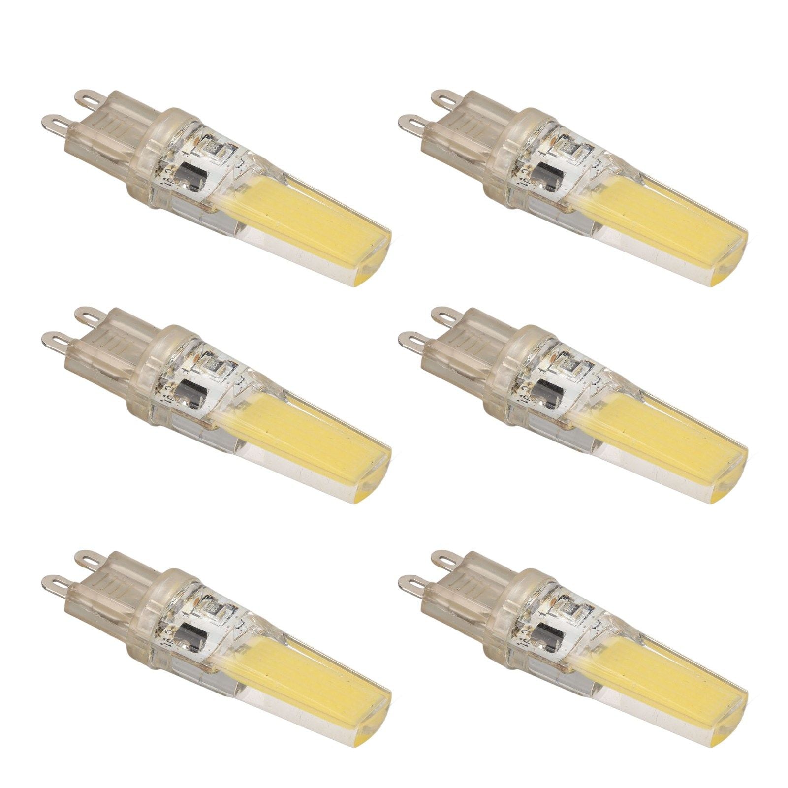 6pcs G9 LED Light Bulb COB Dimmable Professional G9 LED Bulb Replacement for Wall Lamps Table Lamps 220V White Light