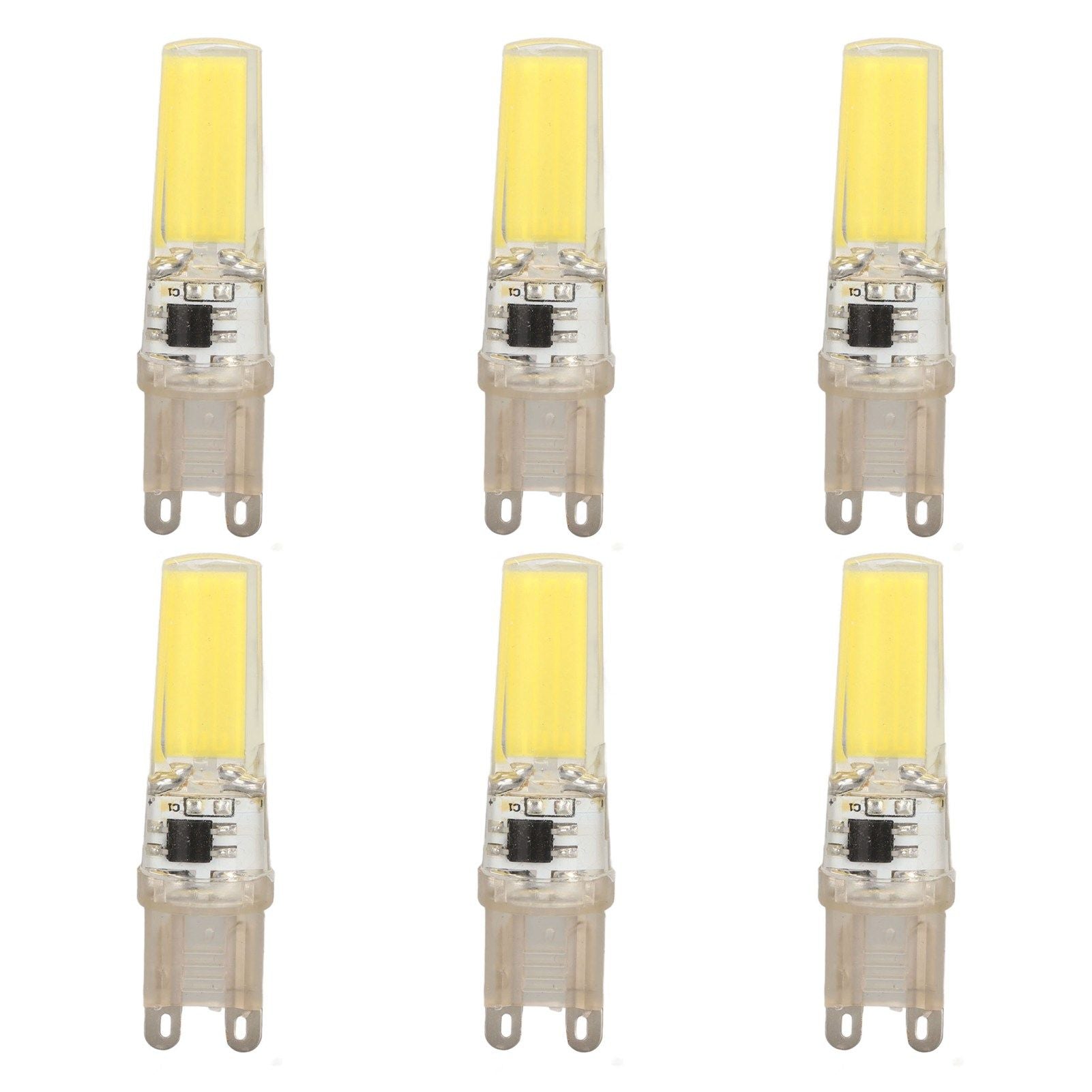 6pcs G9 LED Light Bulb COB Dimmable Professional G9 LED Bulb Replacement for Wall Lamps Table Lamps 220V White Light