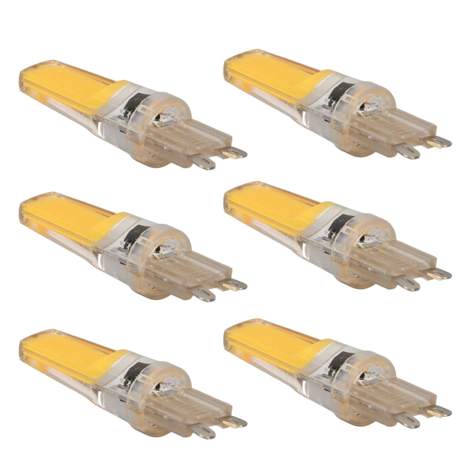 6pcs G9 LED Light Bulb COB Dimmable Professional G9 LED Bulb Replacement for Wall Lamps Table Lamps 220V Warm Light