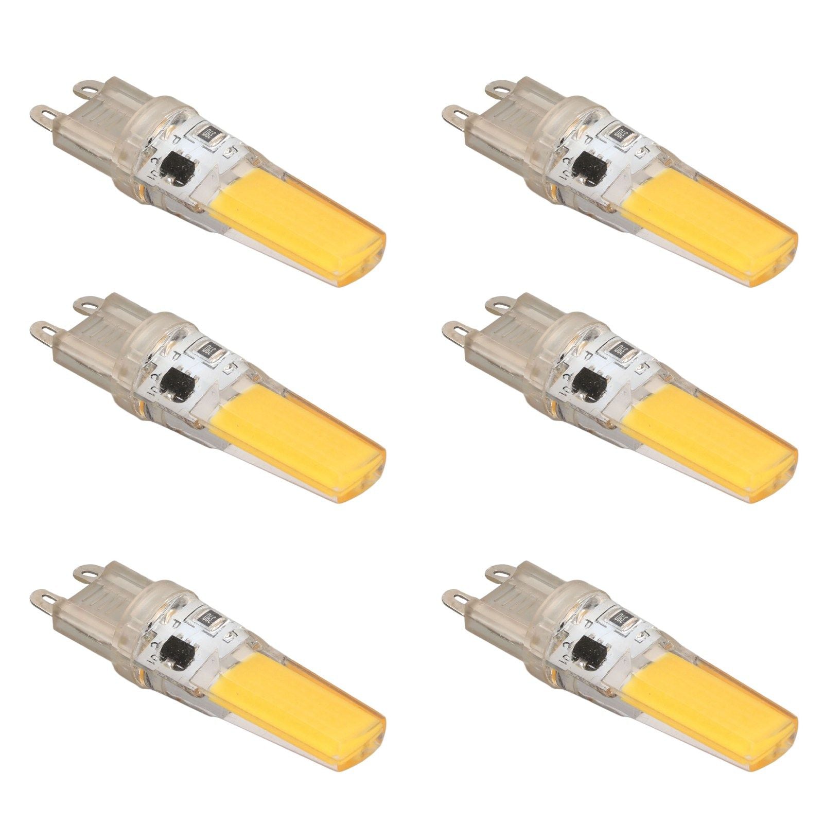 6pcs G9 LED Light Bulb COB Dimmable Professional G9 LED Bulb Replacement for Wall Lamps Table Lamps 220V Warm Light