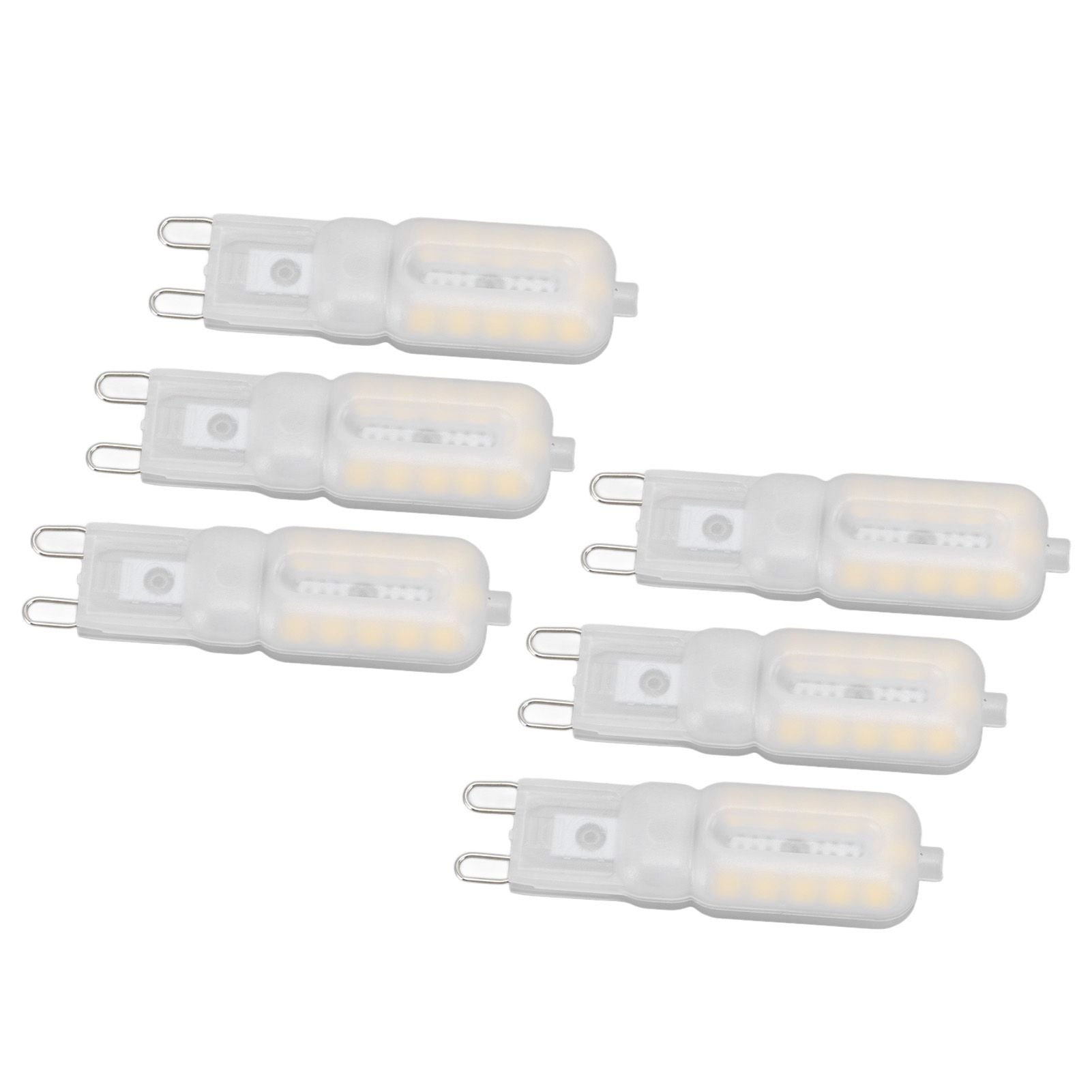 G9 Light Bulb Dimmable Eye Protection Energy Saving 5W 22 LED Small Bulbs for Ceiling Lamp Desk Lamp 6pcs Natural Light 220V