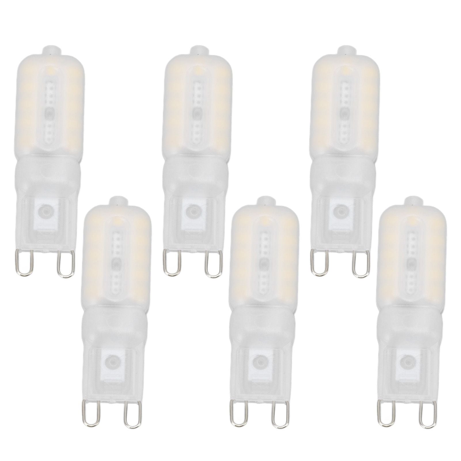 G9 Light Bulb Dimmable Eye Protection Energy Saving 5W 22 LED Small Bulbs for Ceiling Lamp Desk Lamp 6pcs Natural Light 220V