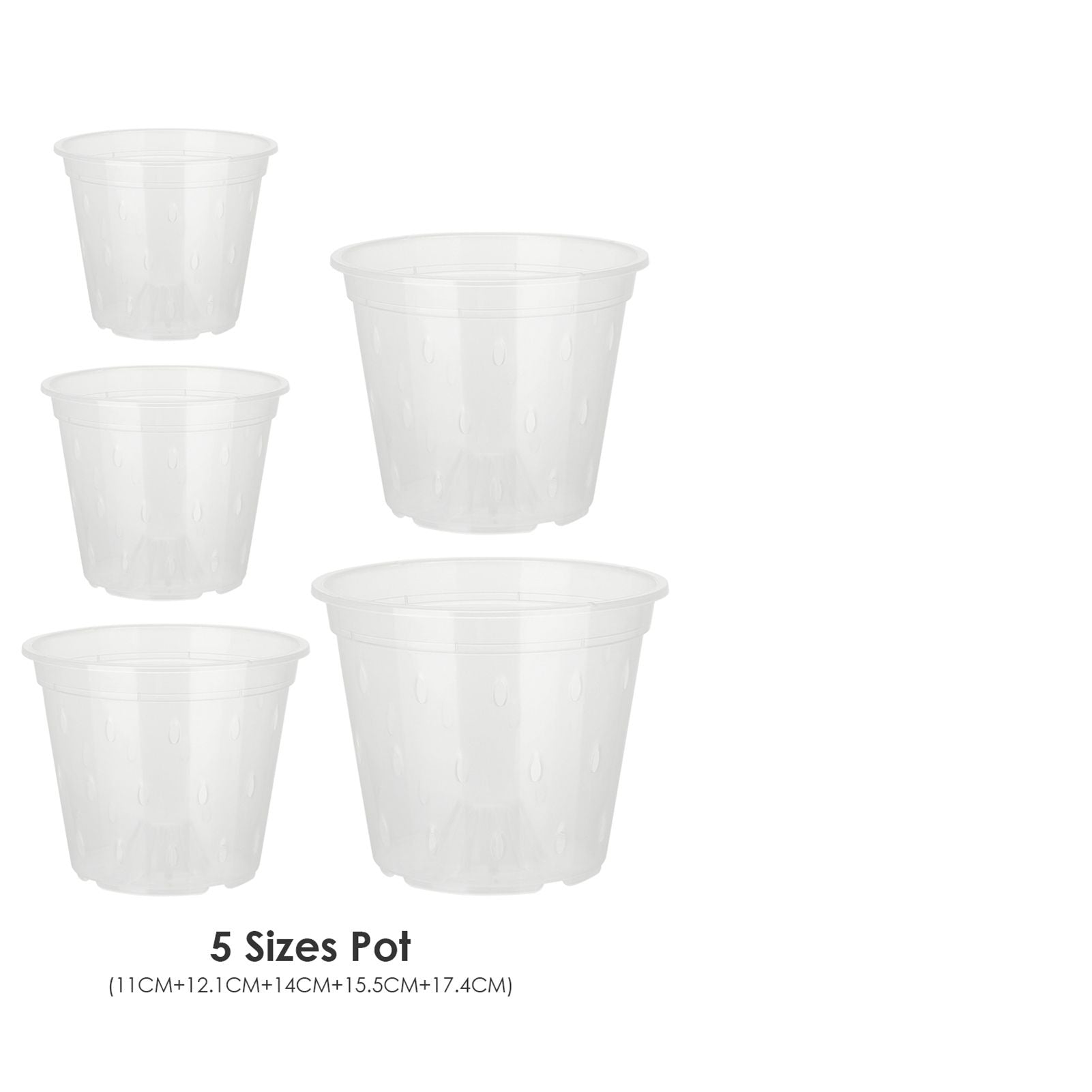 Orchid Flower Pot Breathable Clear Orchid Planting Pot with Holes for Indoor Outdoor