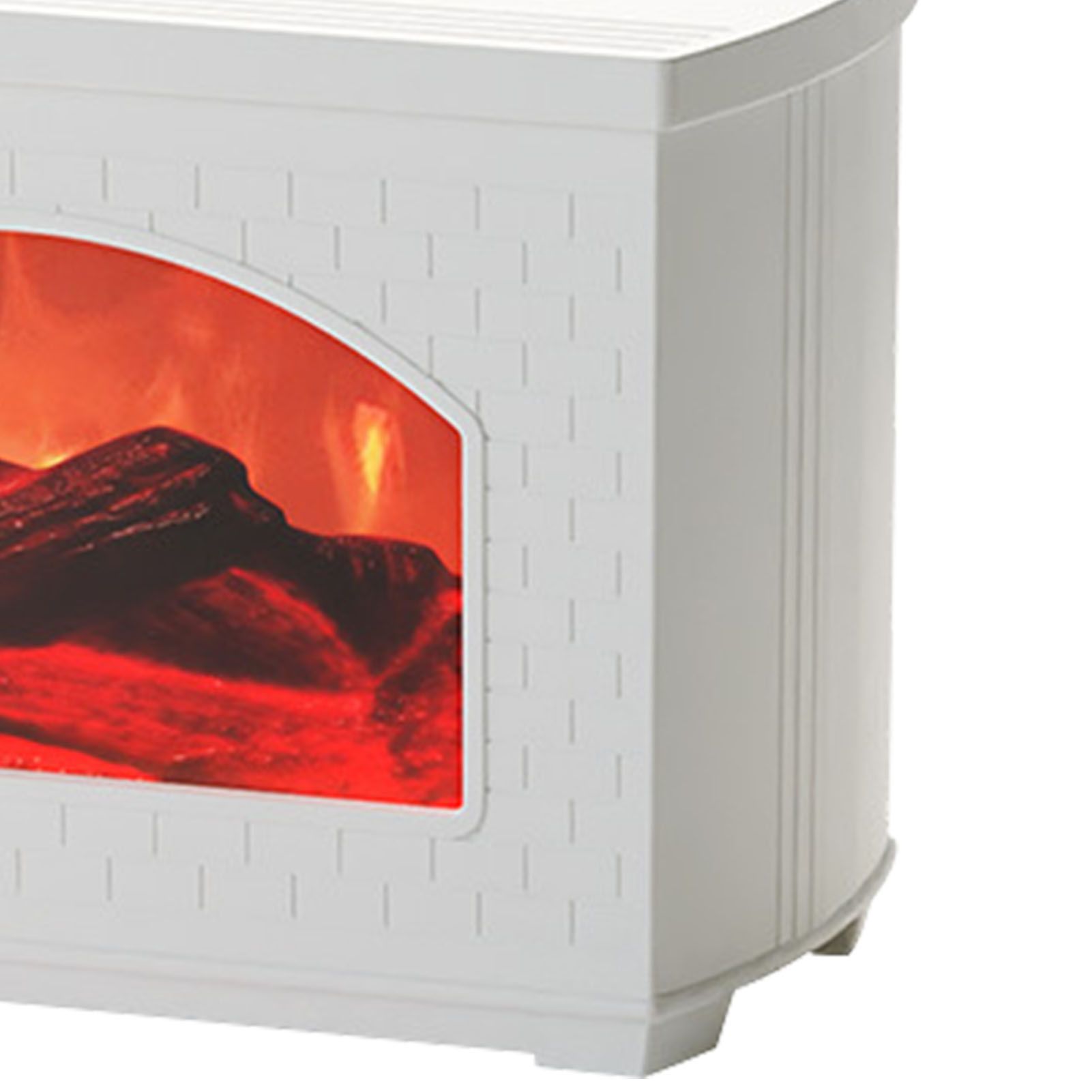 270ml Mist Humidifier Simulated Fireplace Design Power Off Protection Fire Diffuser for Home White