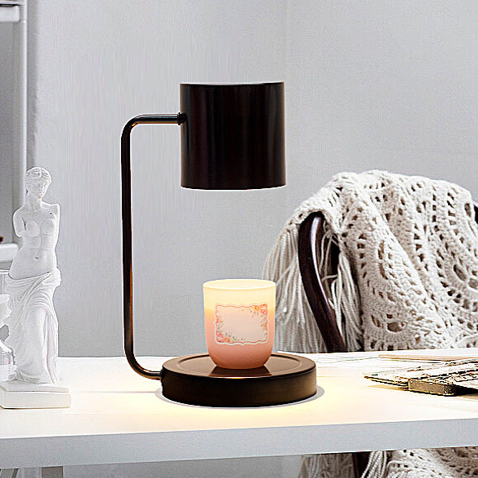 Candle Warmer Lamp Dimmable Electronic Candle Lamp Lantern with Stepless Dimmer Switch for Bedroom Bedside Decoration CN 220V