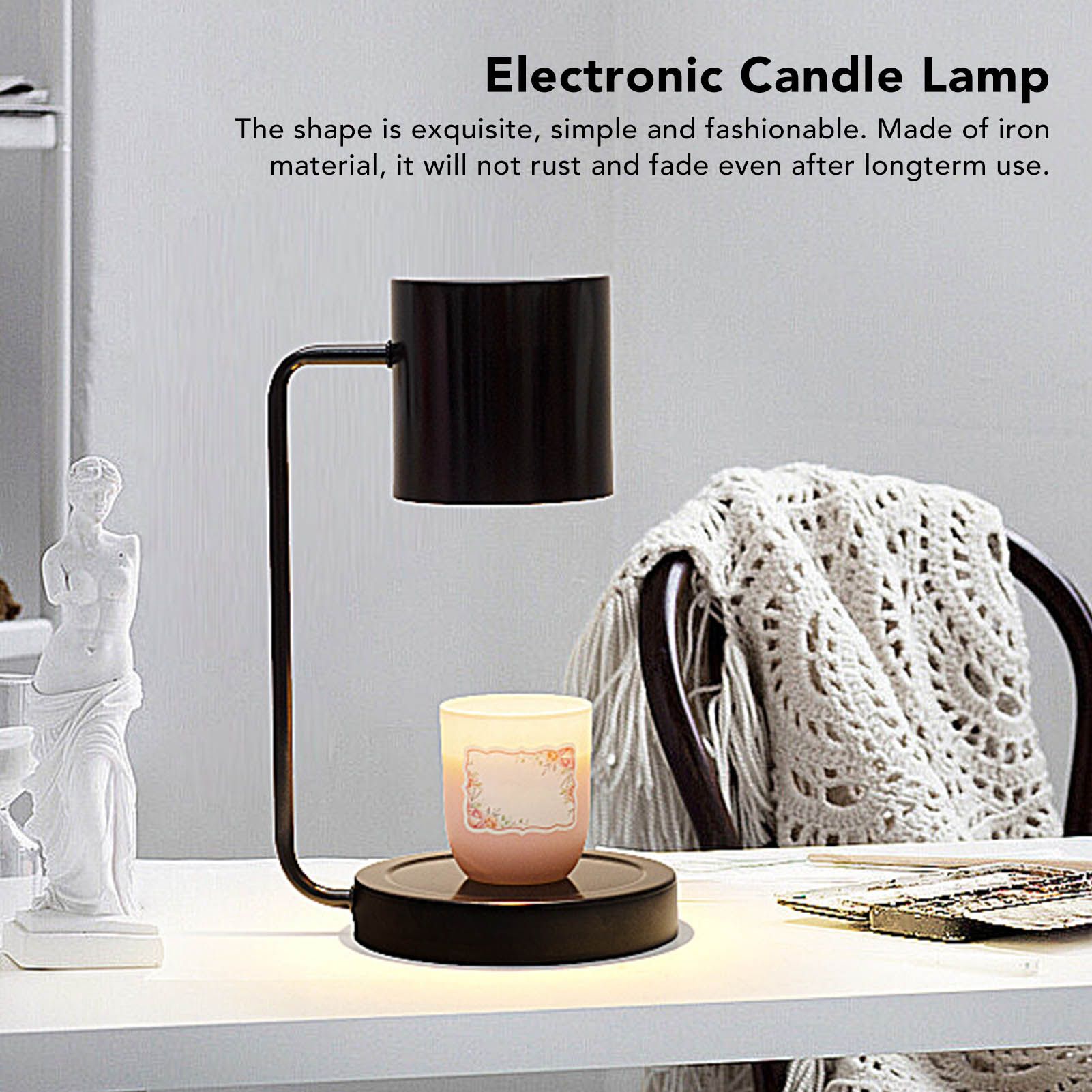 Candle Warmer Lamp Dimmable Electronic Candle Lamp Lantern with Stepless Dimmer Switch for Bedroom Bedside Decoration CN 220V