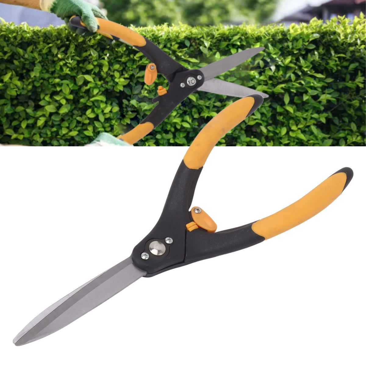Hedge Shears Garden Pruning Shears Low Friction 65 Manganese Steel Blade Gardening Scissors Bypass Pruning Shears