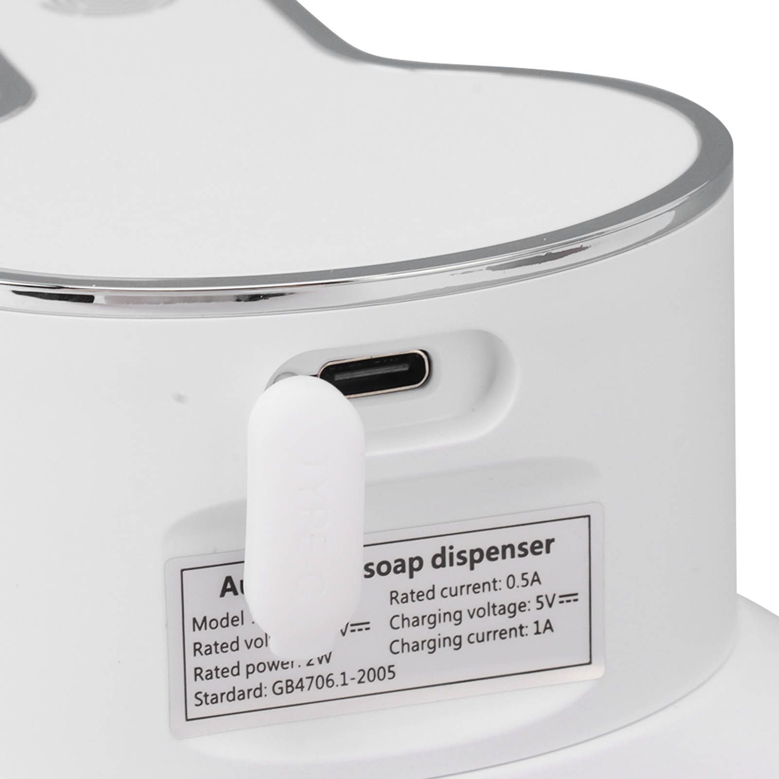 Automatic Soap Dispenser Touchless Rechargeable IPX5 Waterproof Wall Mounted Induction Soap Dispenser 400ml White Foam