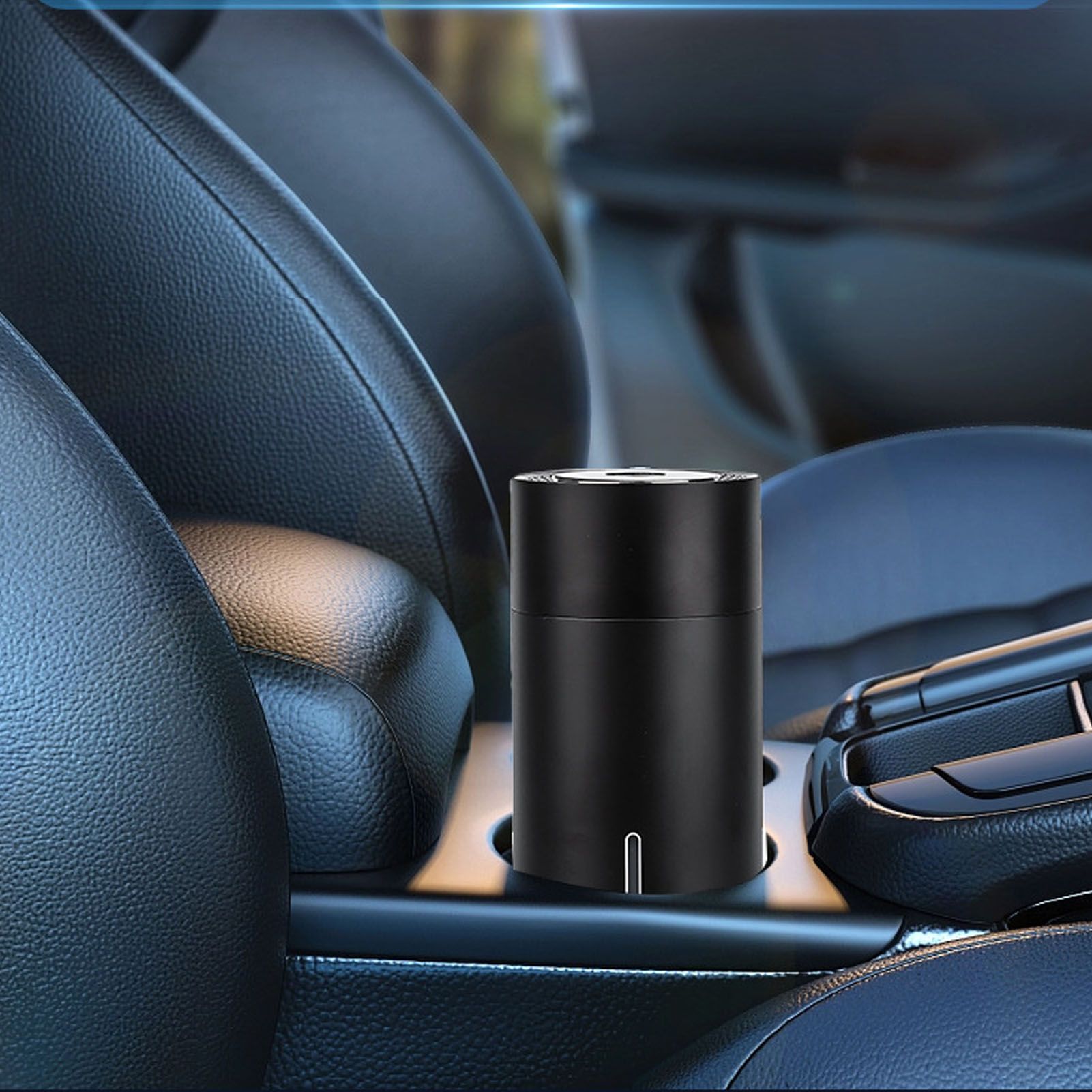 Car Fragrance Humidifier USB 3 Gears Adjustable Automatic Induction Portable Aromatherapy Humidifier with Colorful Light Grey
