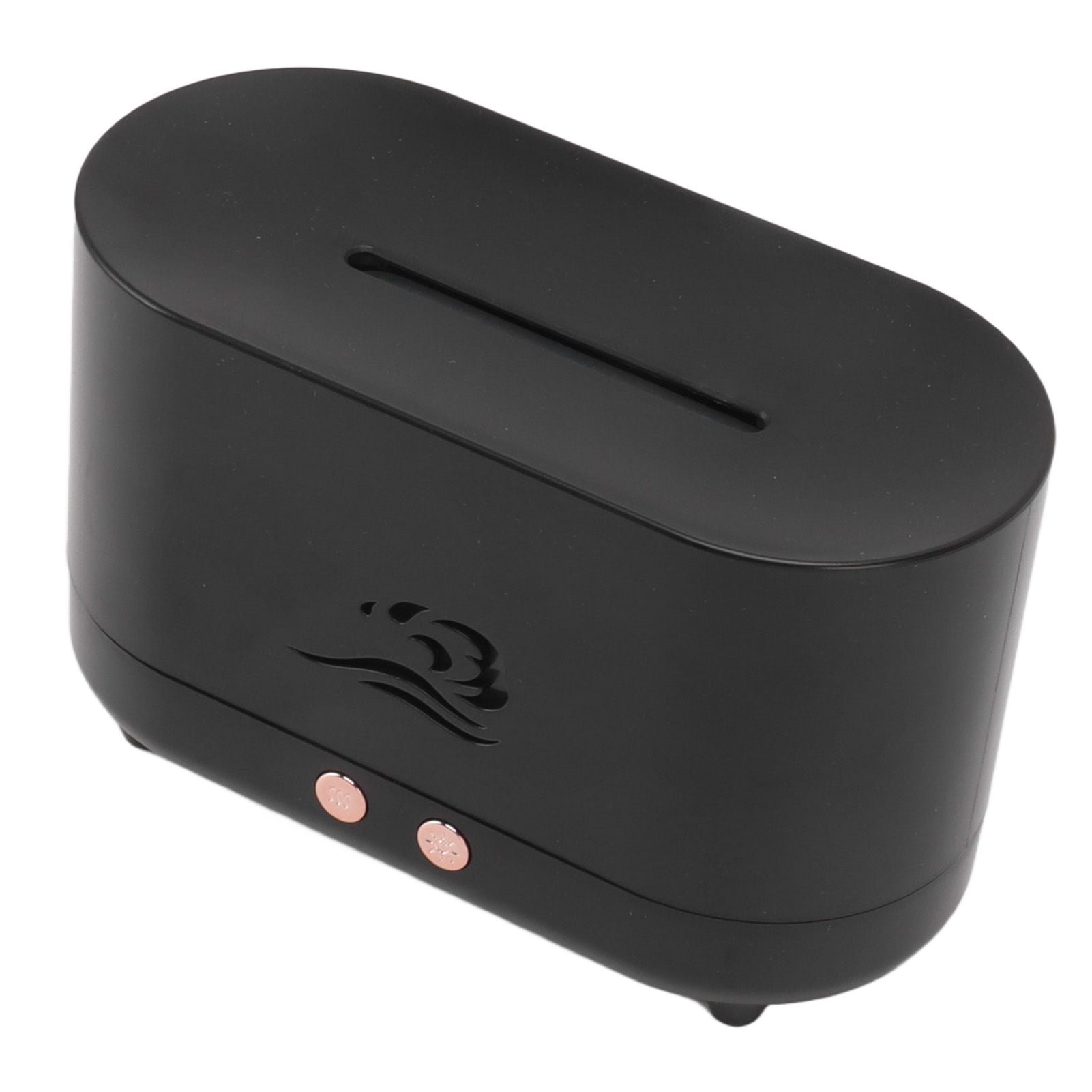 Simulation Flame Aromatherapy Machine Black 225ml 35DB USB Flame Air Diffuser for Coffee Shop Home