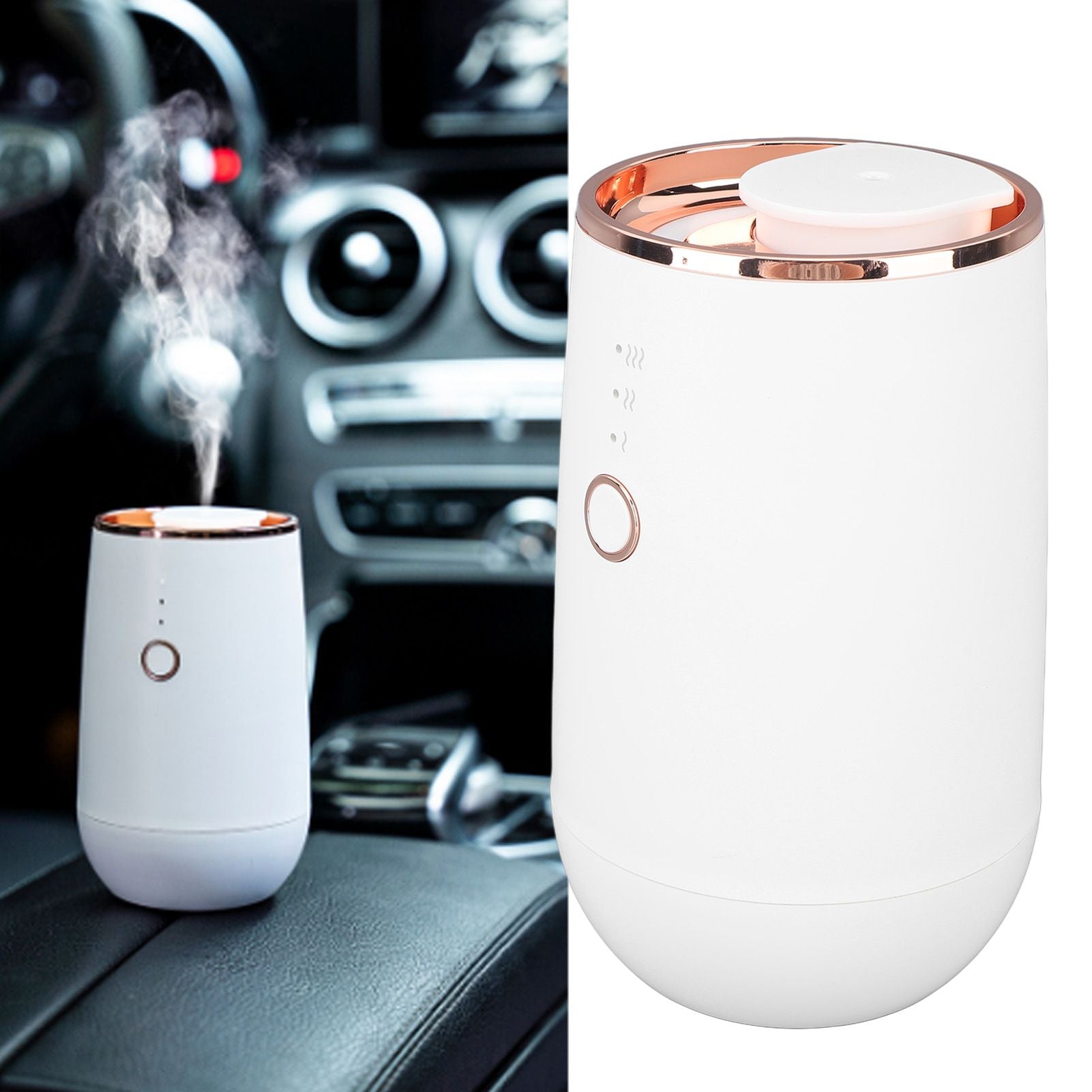 Car Fragrance Machine Non Slip White 5V 2000mAh USB Portable Essential Oil Diffuser for Bedroom