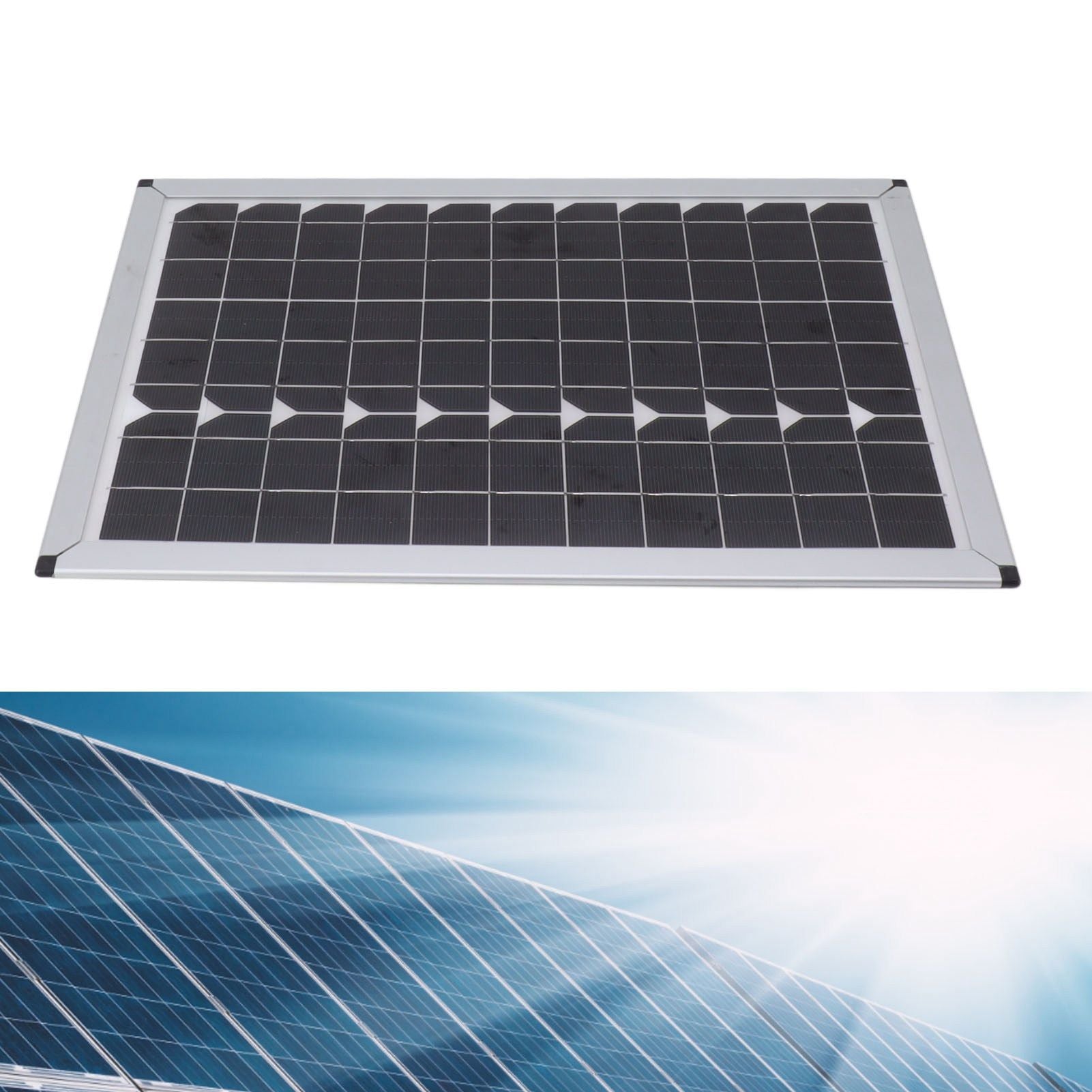 Solar Panel 100W 18V Monocrystalline Silicon 15.7in Long 10.8in Wide Portable Solar Panel Charger for Car Laptop Lamp