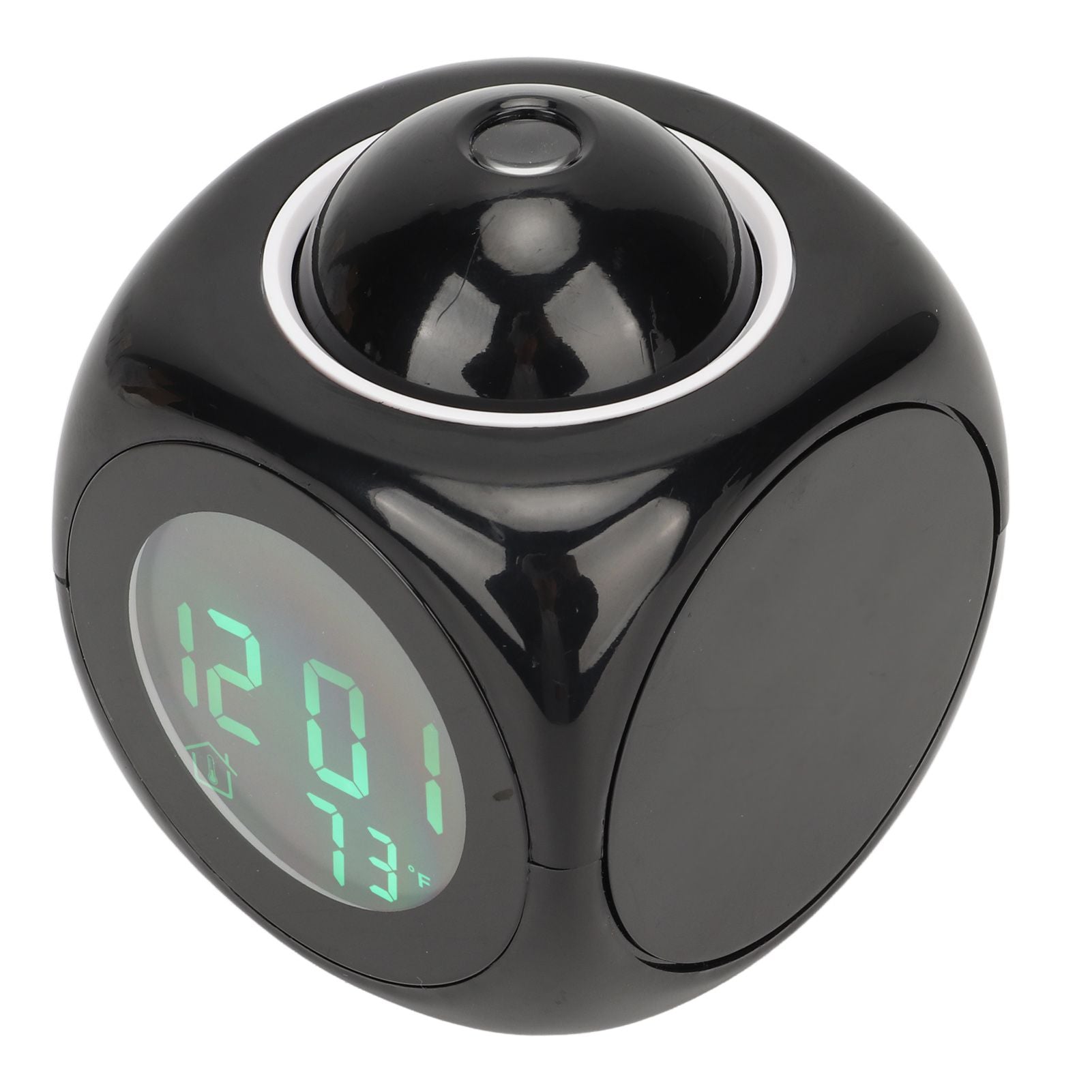 Projection Clock LED Display Projection Alarm Clock Mini Voice Timing Digital Clock Projector With USB Cable Black