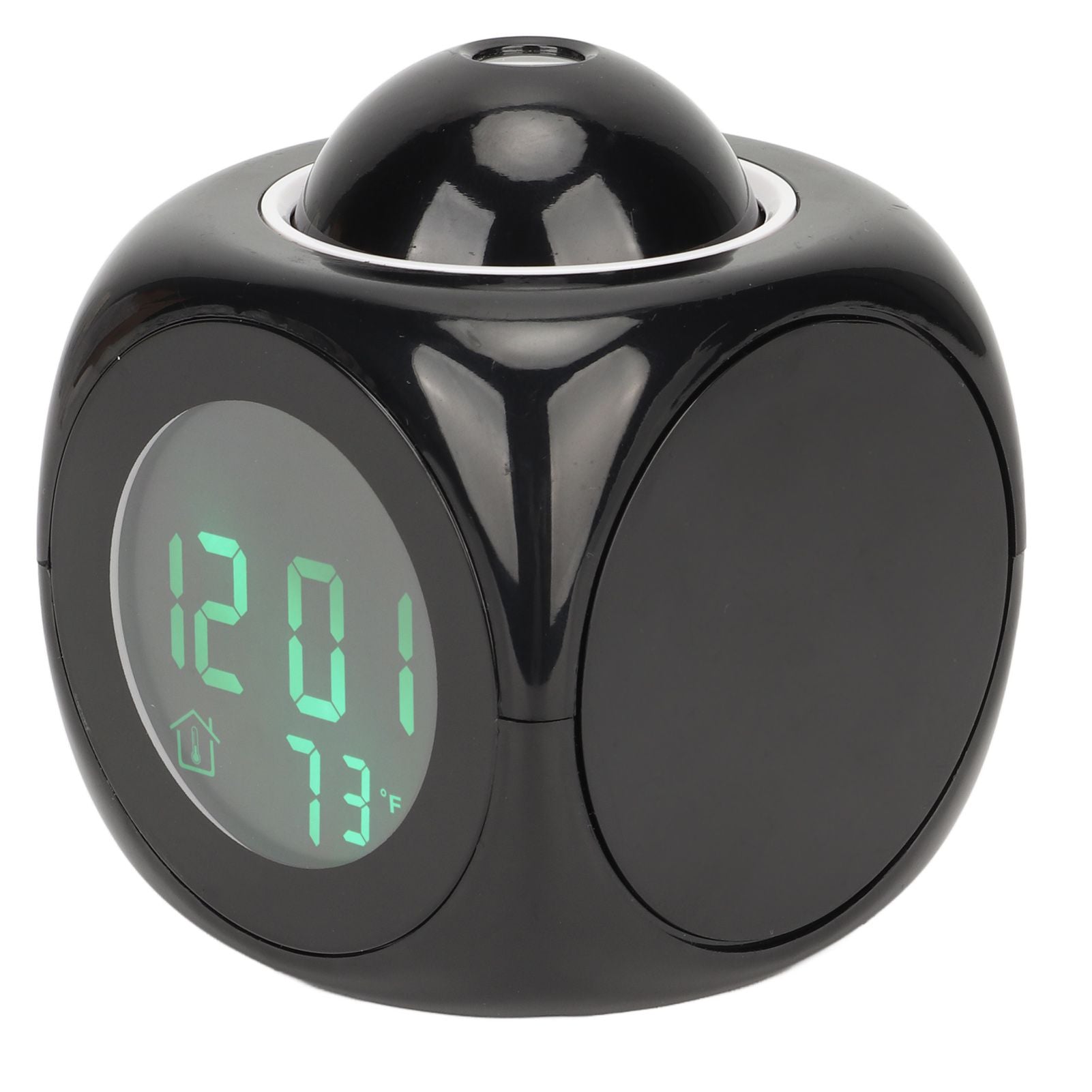 Projection Clock LED Display Projection Alarm Clock Mini Voice Timing Digital Clock Projector With USB Cable Black