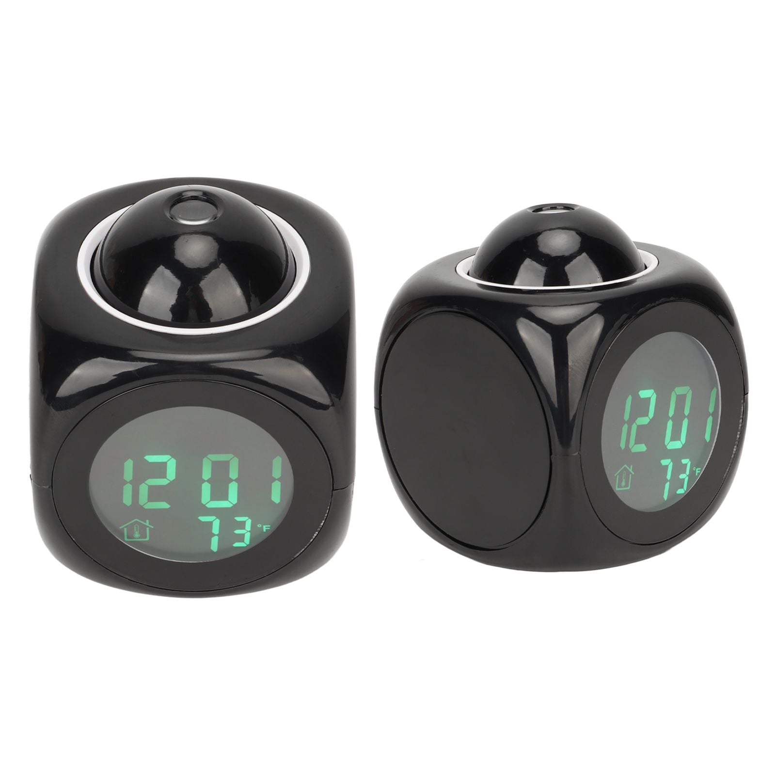 Projection Clock LED Display Projection Alarm Clock Mini Voice Timing Digital Clock Projector With USB Cable Black