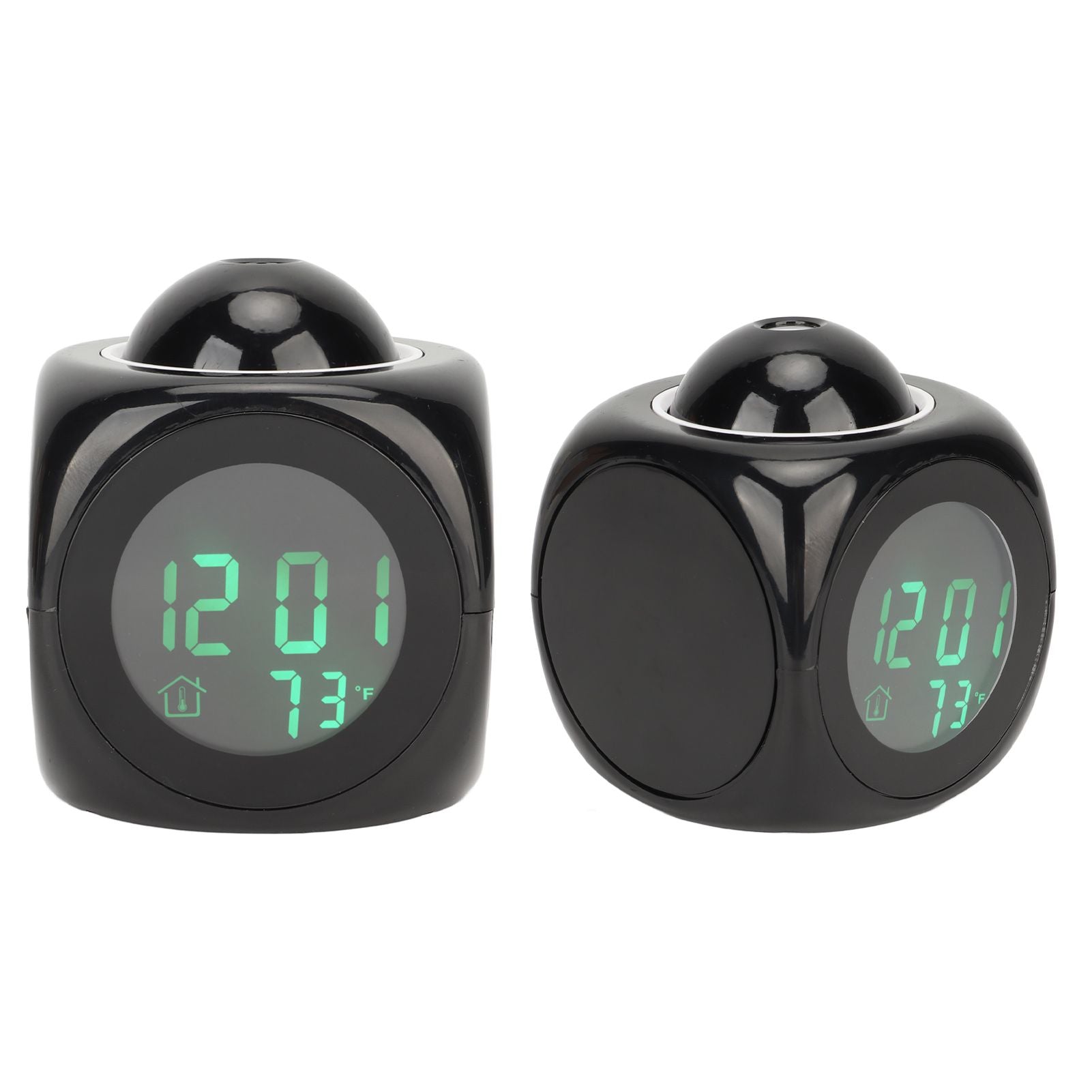Projection Clock LED Display Projection Alarm Clock Mini Voice Timing Digital Clock Projector With USB Cable Black