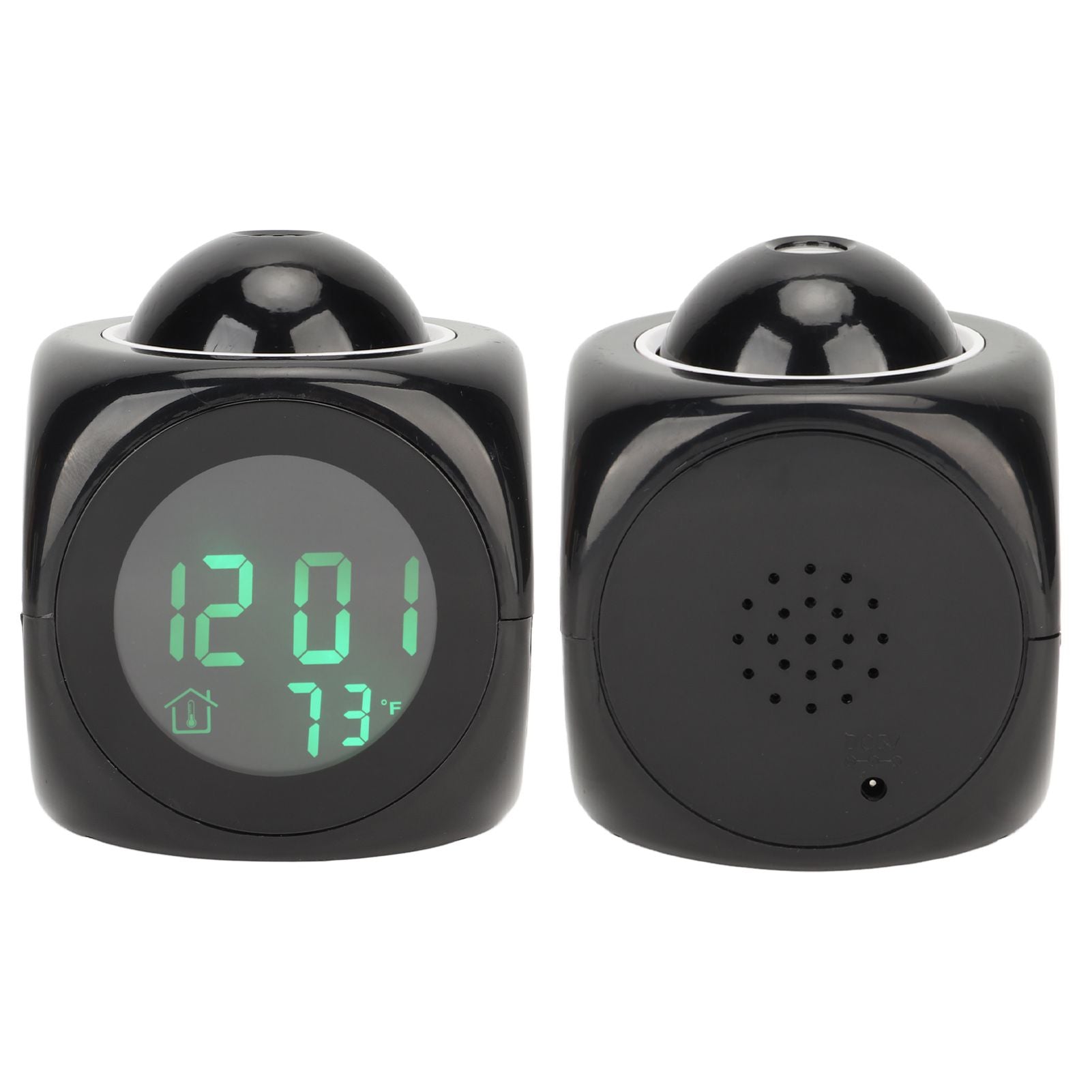 Projection Clock LED Display Projection Alarm Clock Mini Voice Timing Digital Clock Projector With USB Cable Black