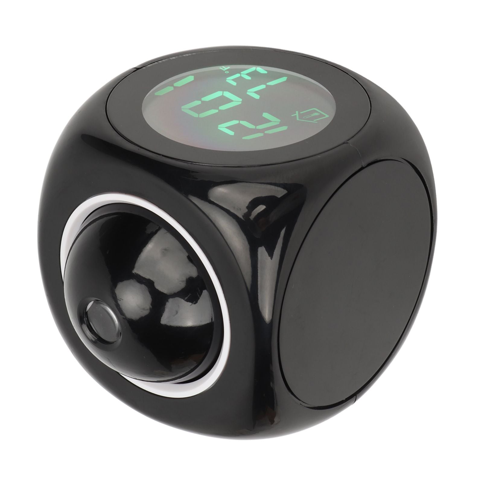 Projection Clock LED Display Projection Alarm Clock Mini Voice Timing Digital Clock Projector With USB Cable Black