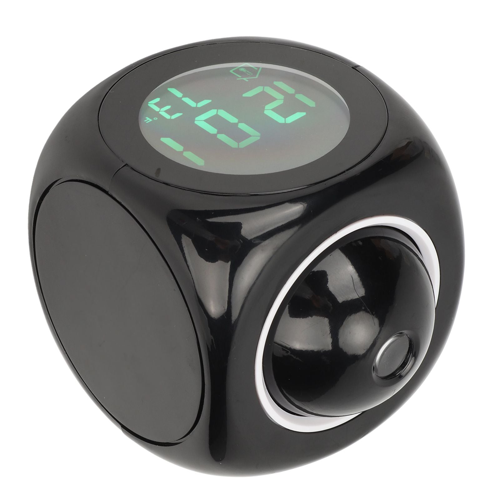 Projection Clock LED Display Projection Alarm Clock Mini Voice Timing Digital Clock Projector With USB Cable Black
