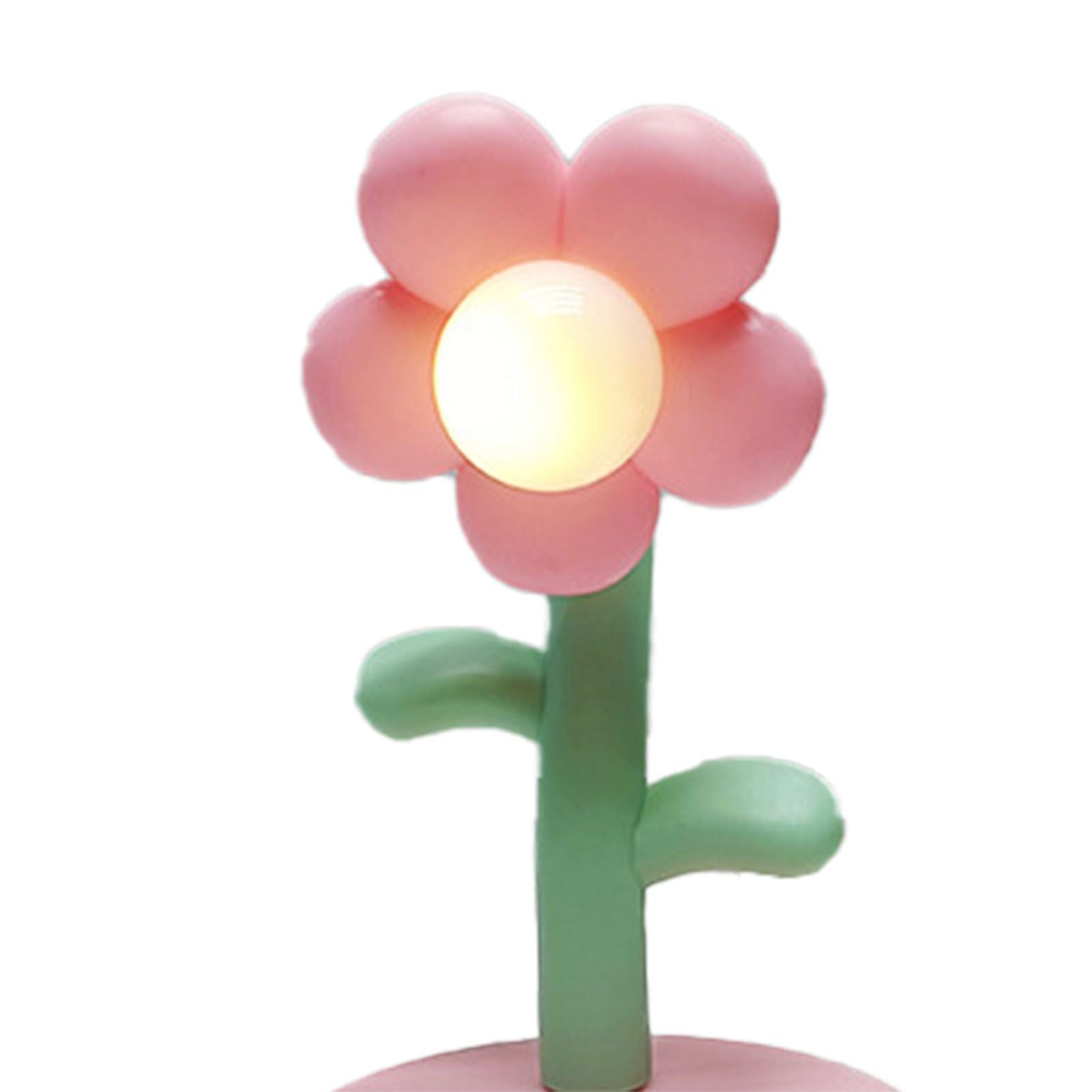Table Lamp Cute Flower Night Light Portable Desk Lamp Decorative for Office Dorm Decor Pink