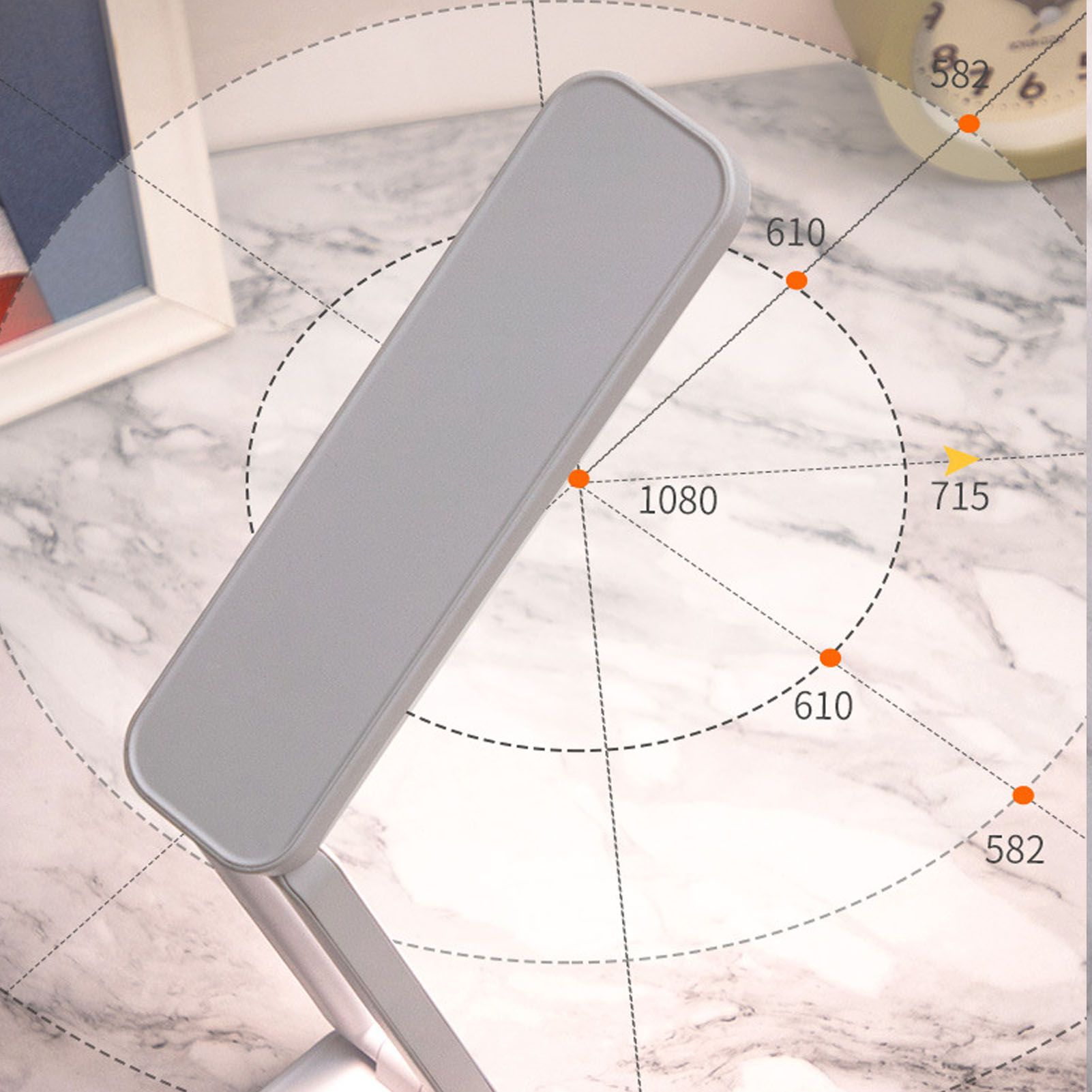 Desk Lamp Foldable Portable Plug in Soft Light Table Lamp for Office Home