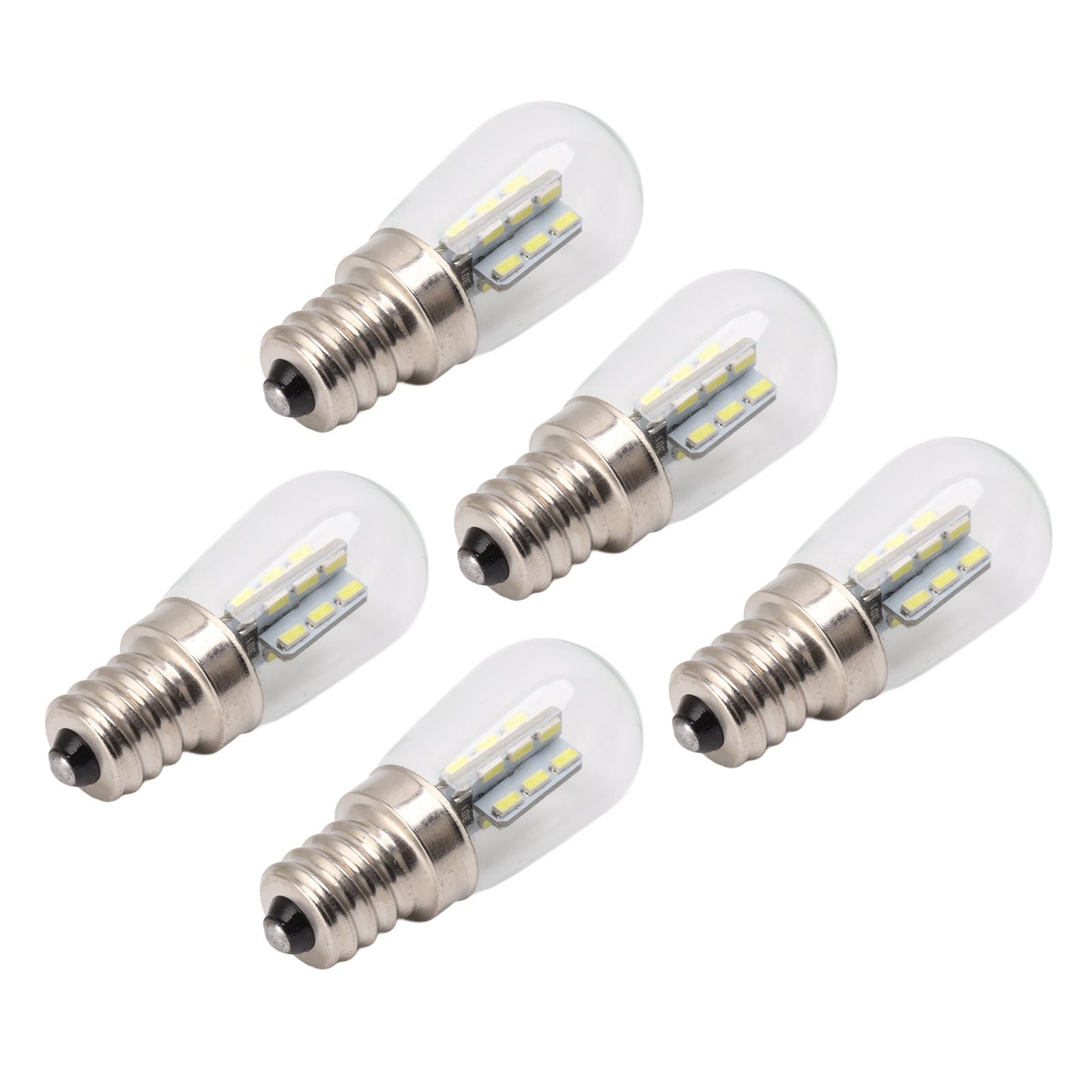 5Pcs E12 LED Bulb High Brightness 120V Fridge Lamp Bulb with 24pcs Bead for Refrigerator White Light