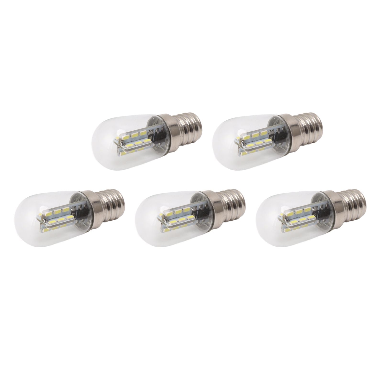 5Pcs E12 LED Bulb High Brightness 120V Fridge Lamp Bulb with 24pcs Bead for Refrigerator White Light