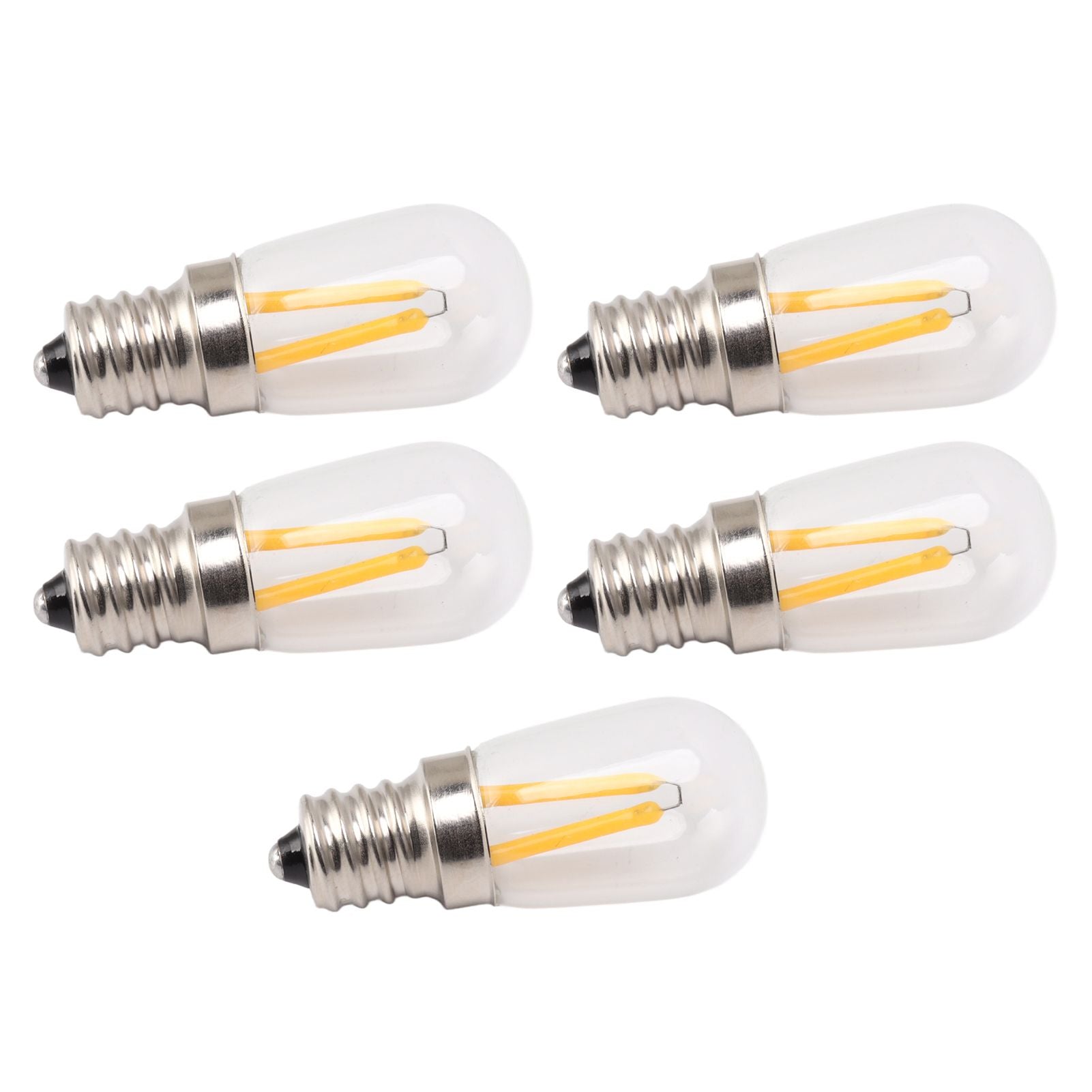 5Pcs Refrigerator Lamp Bulb Low Heat Low Power Consumption E12 LED Fridge Light Bulb 120V Warm Light