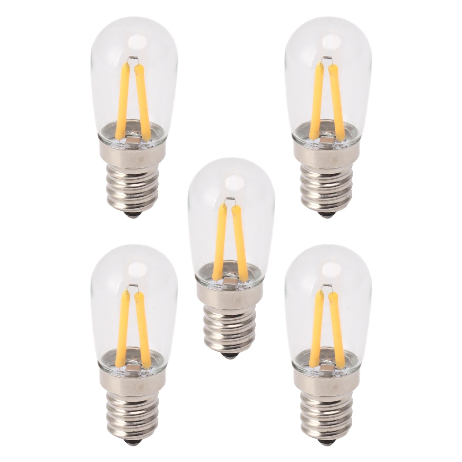 5Pcs Refrigerator Lamp Bulb Low Heat Low Power Consumption E12 LED Fridge Light Bulb 120V Warm Light