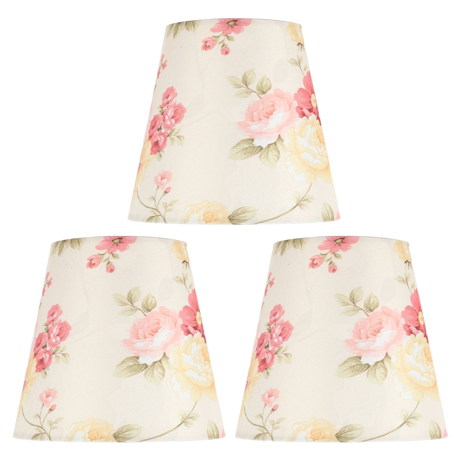 Cloth Lamp Shade Flower Pattern Clip On Bulb Lampshade for Table Lamp Chandelier Floor Lamp