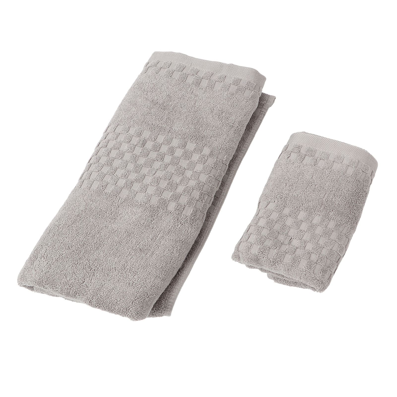 1 Bath Towel 1 Hand Towel Pure Quick Drying Absorbent Cotton Bath Towel Set for Adults 70x140cm