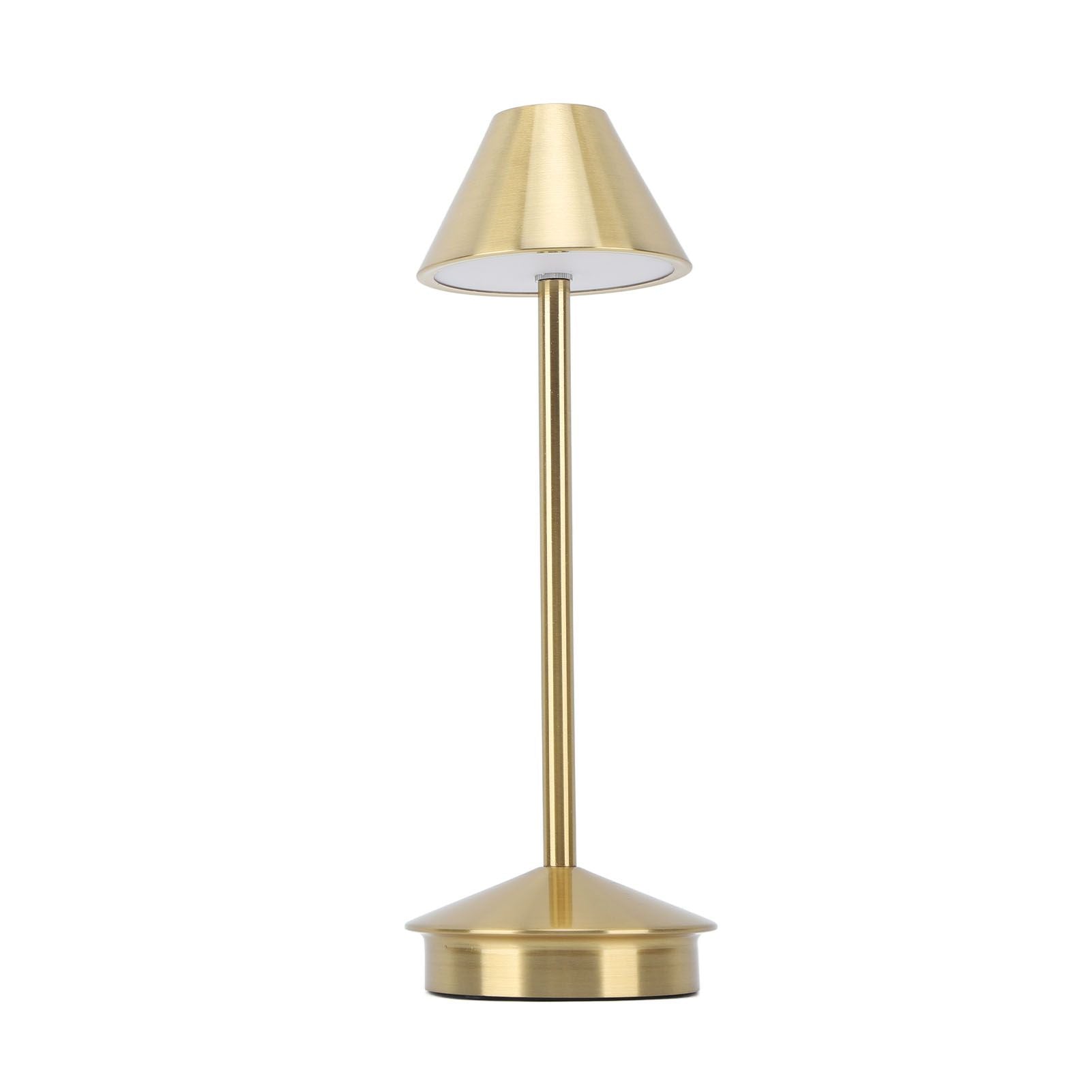 Cordless Table Lamp Modern Style Iron Art 3 Color Stepless Dimming Portable LED Desk Lamp with Touch Control Gold