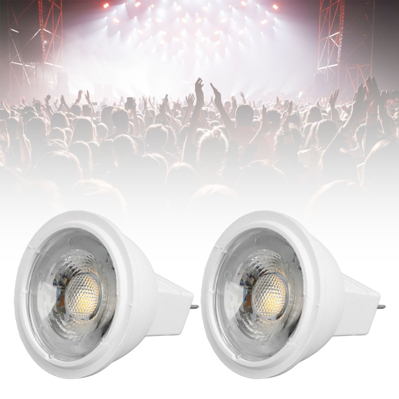 2Pcs MR11 Light Bulb High Brightness 3W 110V Faster Heat Dissipation GU4 Spotlight Bulbs for Landscape Lighting Bedroom Kitchen Warm Light
