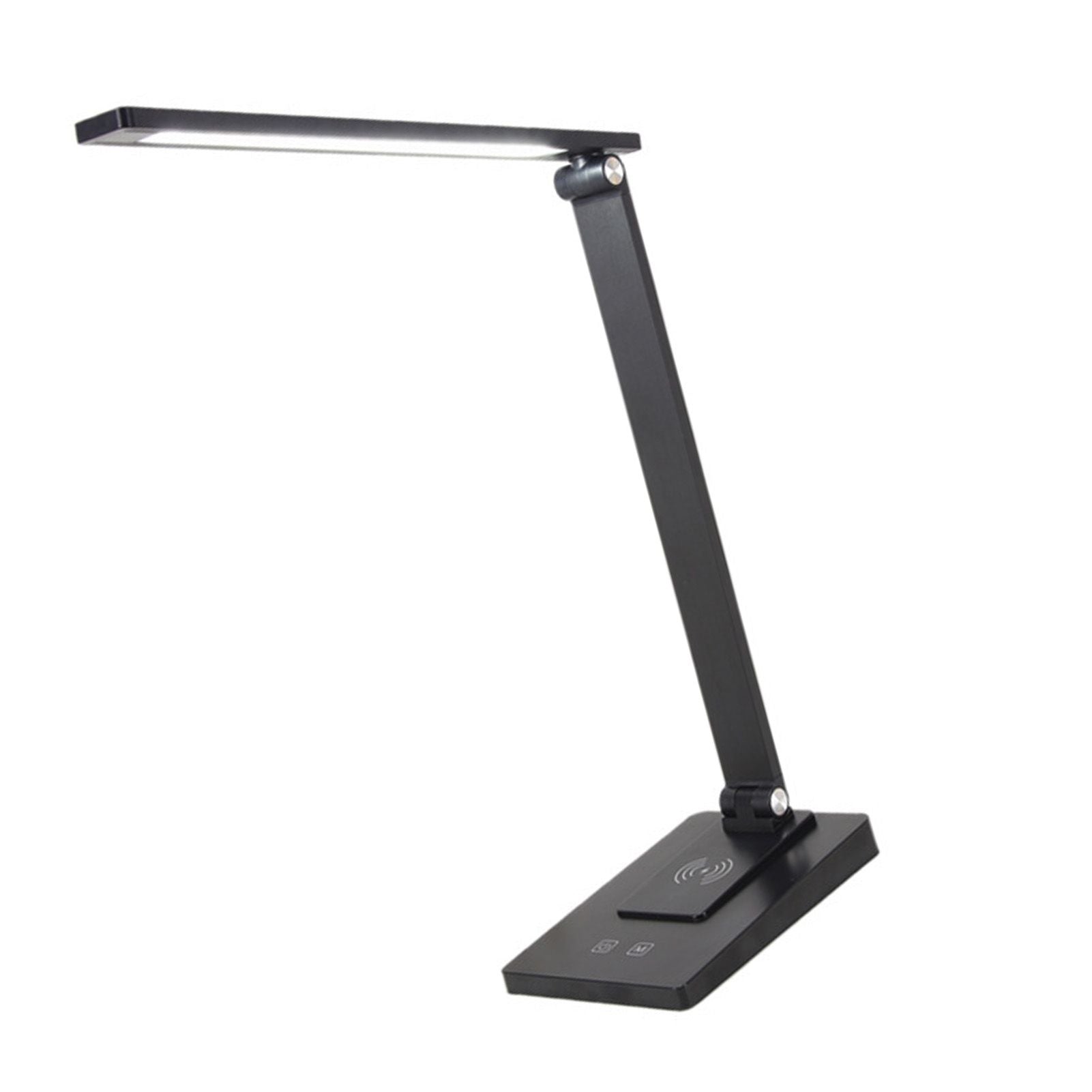 LED Desk Lamp with 3 Levels Brightness Eye Caring Office Reading Lamp Foldable Table Desk Lamp USB Wireless Charging Plug in Version